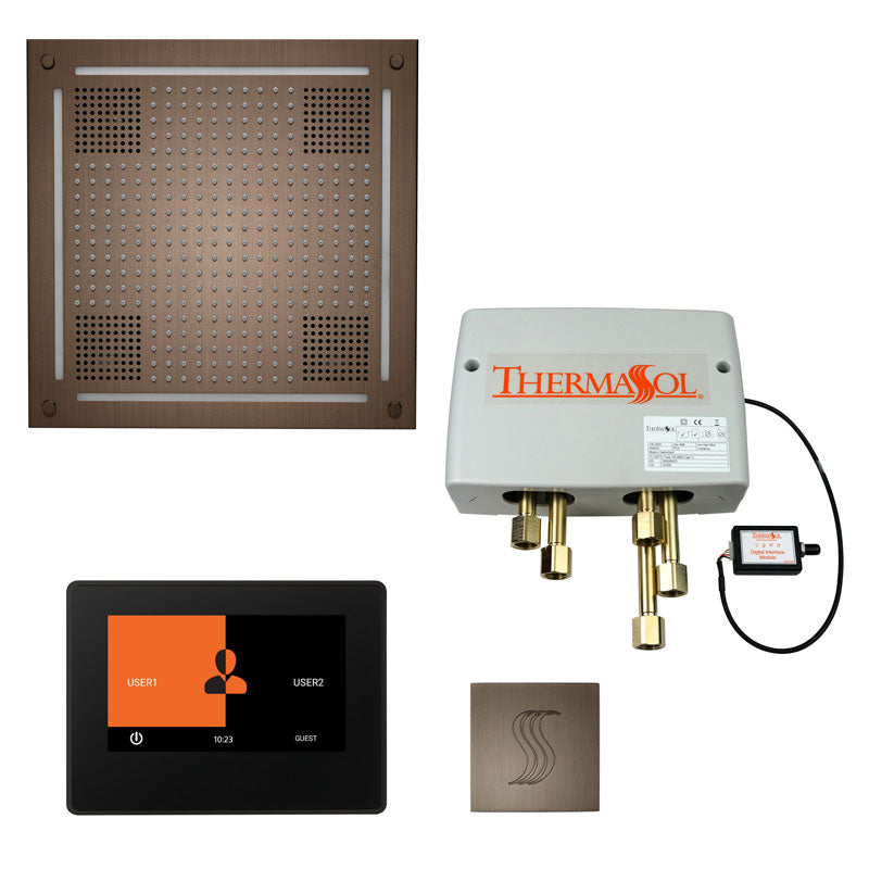 Total Wellness Package - HydroVive 18 + ThermaTouch 7 Control + Digital Shower Valve + Steam Head (Square) - Maison&Co.