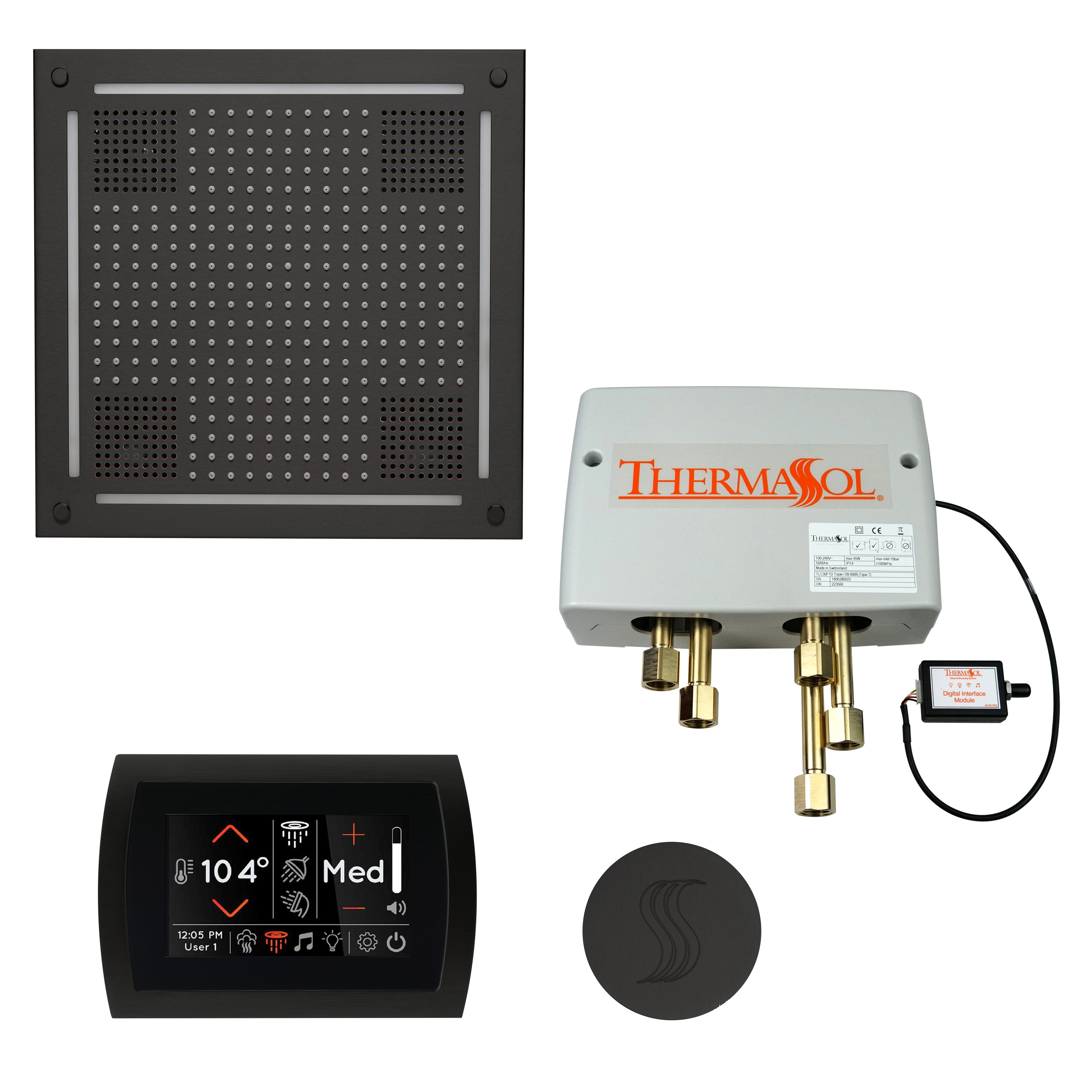 Total Wellness Package - HydroVive 18 + SignaTouch Control (Wall Mount) + Digital Shower Valve + Steam Head (Square) - Maison&Co.