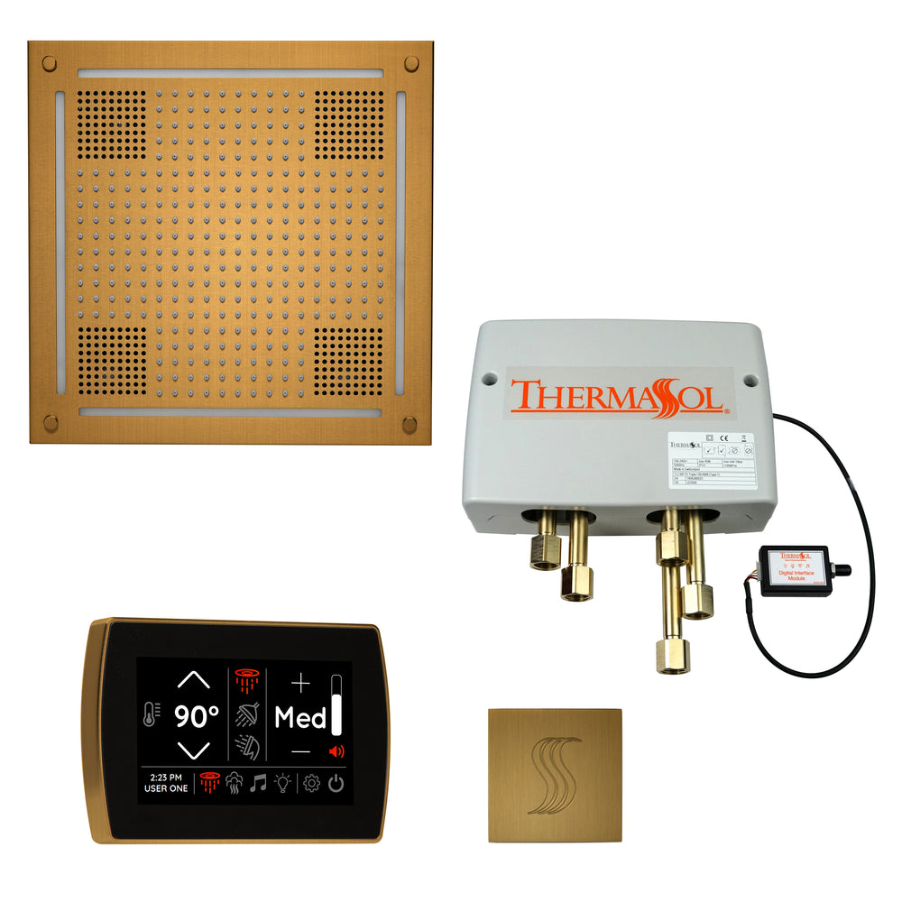 Total Wellness Package - HydroVive 18 + SignaTouch Control (Recessed, Black Trim) + Digital Shower Valve + Steam Head (Square) - Maison&Co.