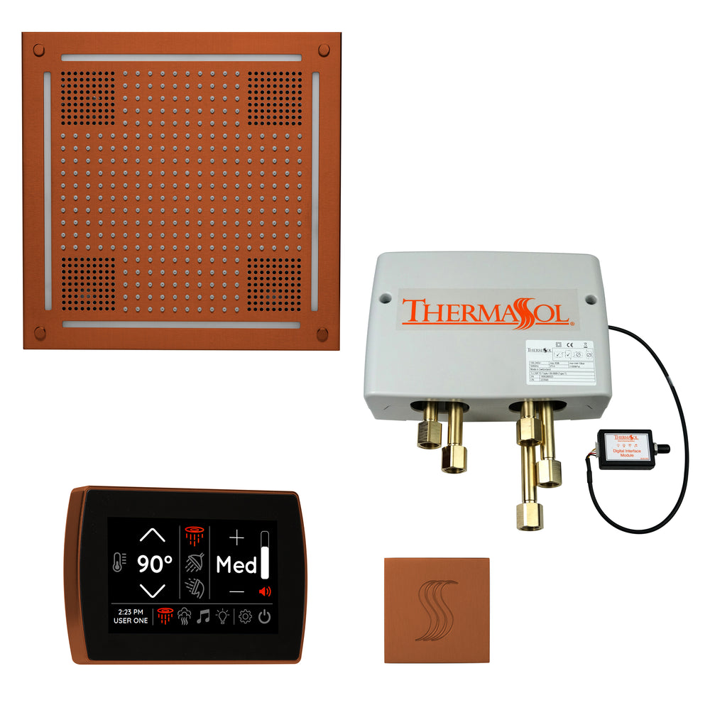 Total Wellness Package - HydroVive 18 + SignaTouch Control (Recessed, Black Trim) + Digital Shower Valve + Steam Head (Square) - Maison&Co.