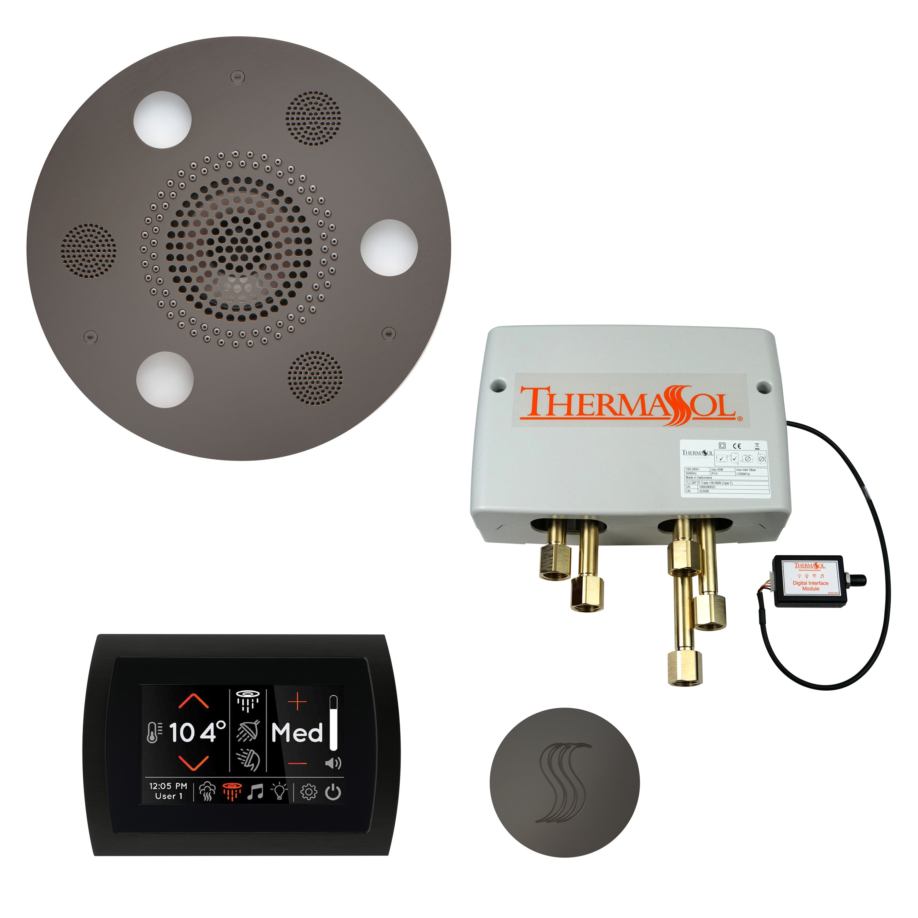 Total Wellness Package - Serenity Advanced (Round) + SignaTouch Control (Wall Mount) + Digital Shower Valve + Steam Head (Round) - Maison&Co.