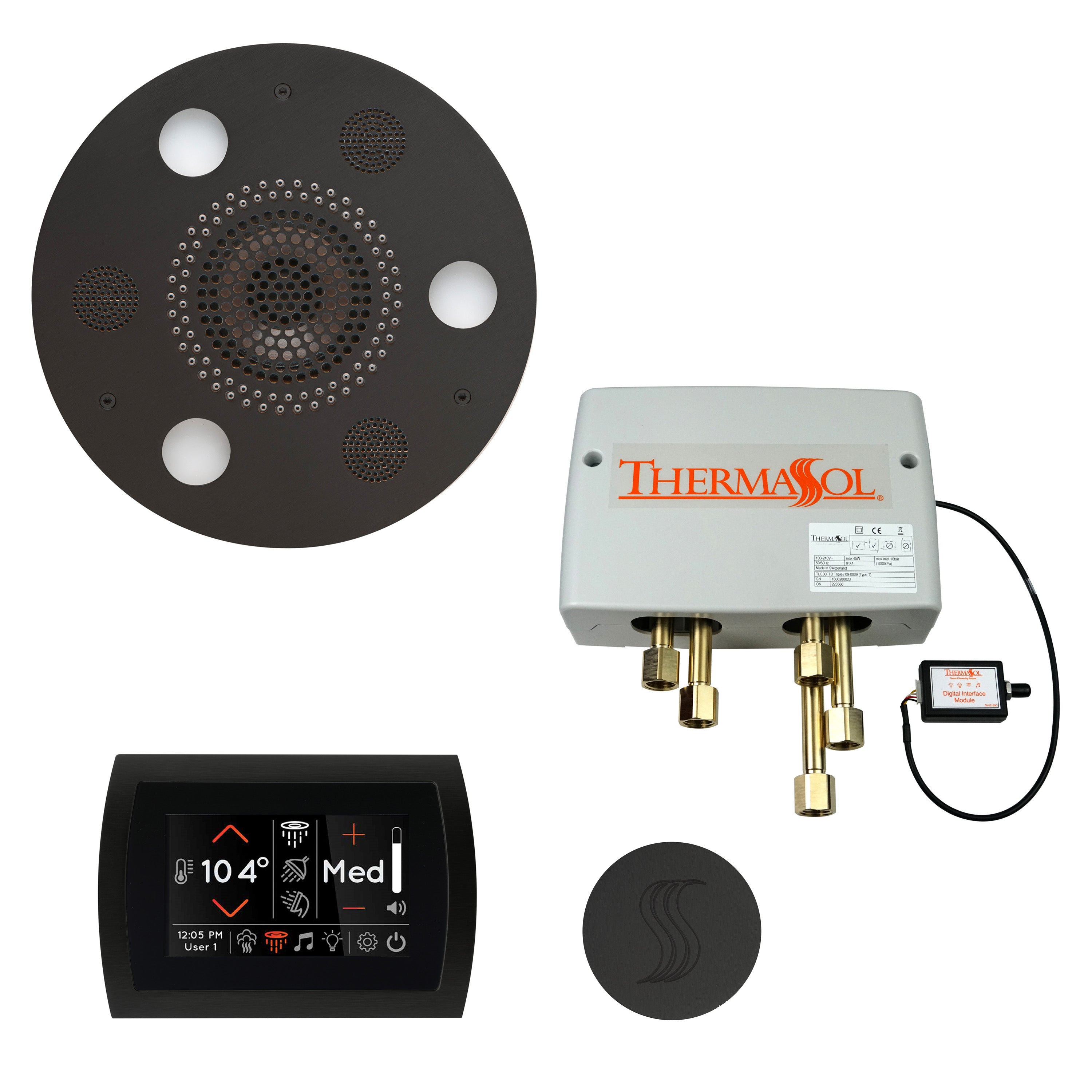 Total Wellness Package - Serenity Advanced (Round) + SignaTouch Control (Wall Mount) + Digital Shower Valve + Steam Head (Round) - Maison&Co.
