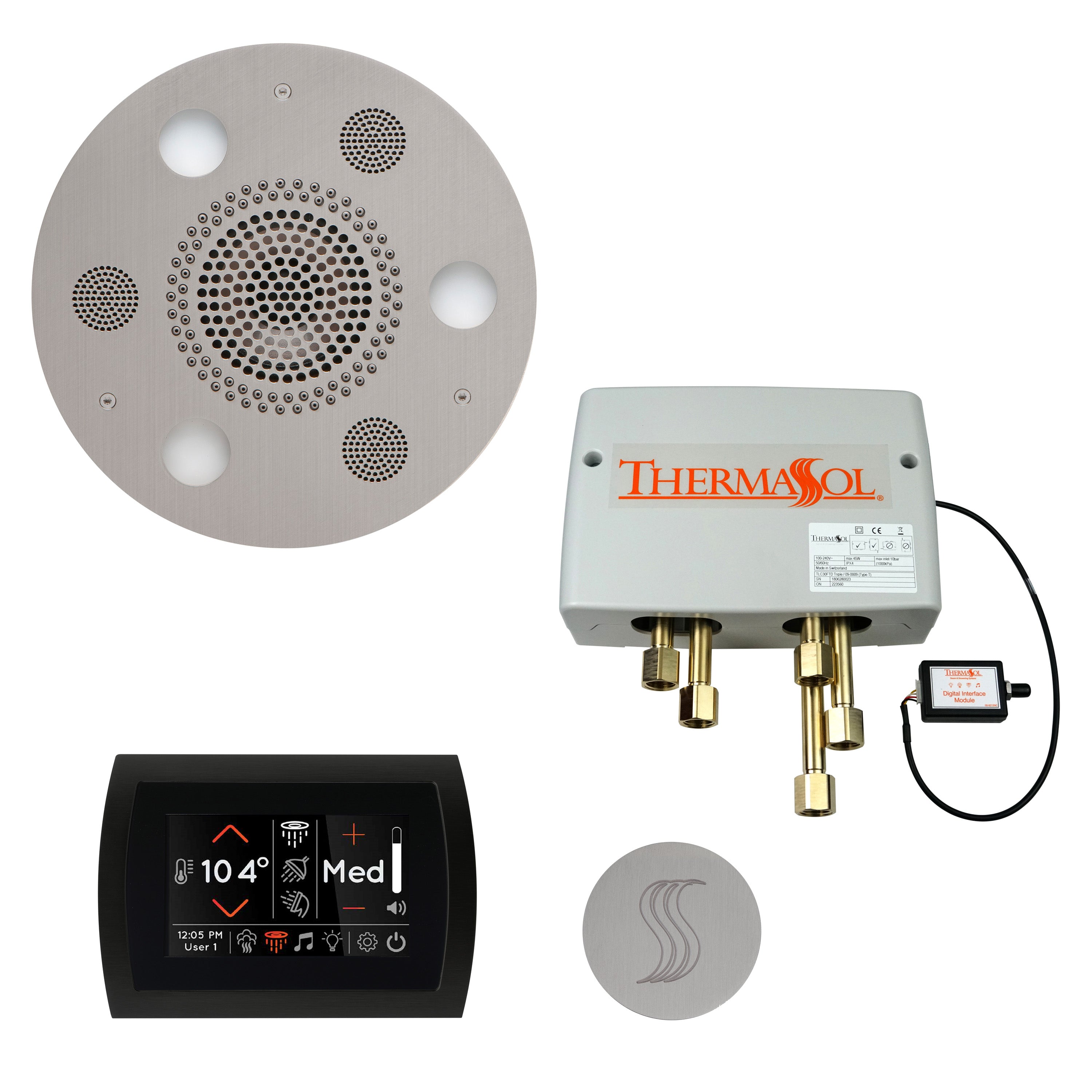 Total Wellness Package - Serenity Advanced (Round) + SignaTouch Control (Wall Mount) + Digital Shower Valve + Steam Head (Round) - Maison&Co.