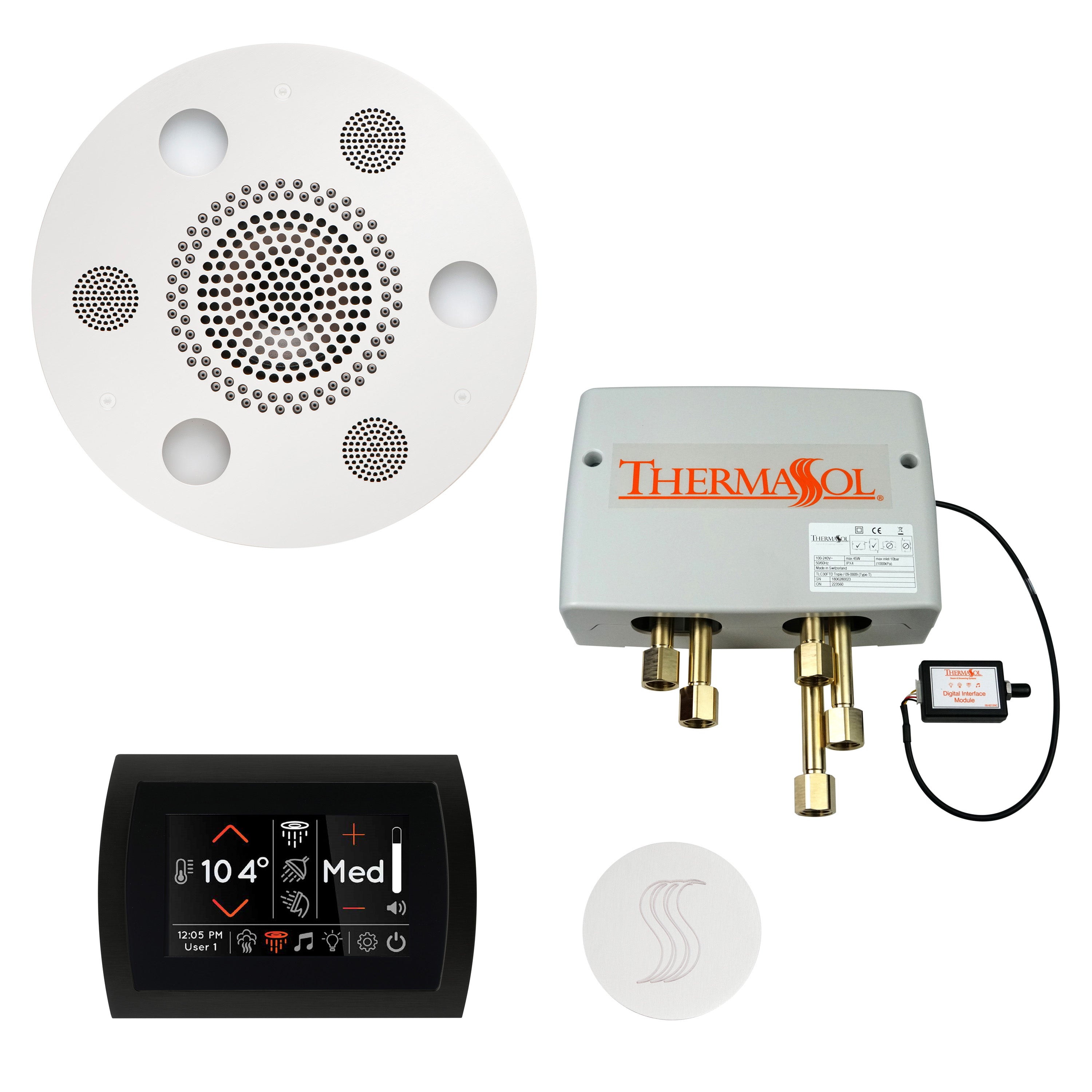 Total Wellness Package - Serenity Advanced (Round) + SignaTouch Control (Wall Mount) + Digital Shower Valve + Steam Head (Round) - Maison&Co.