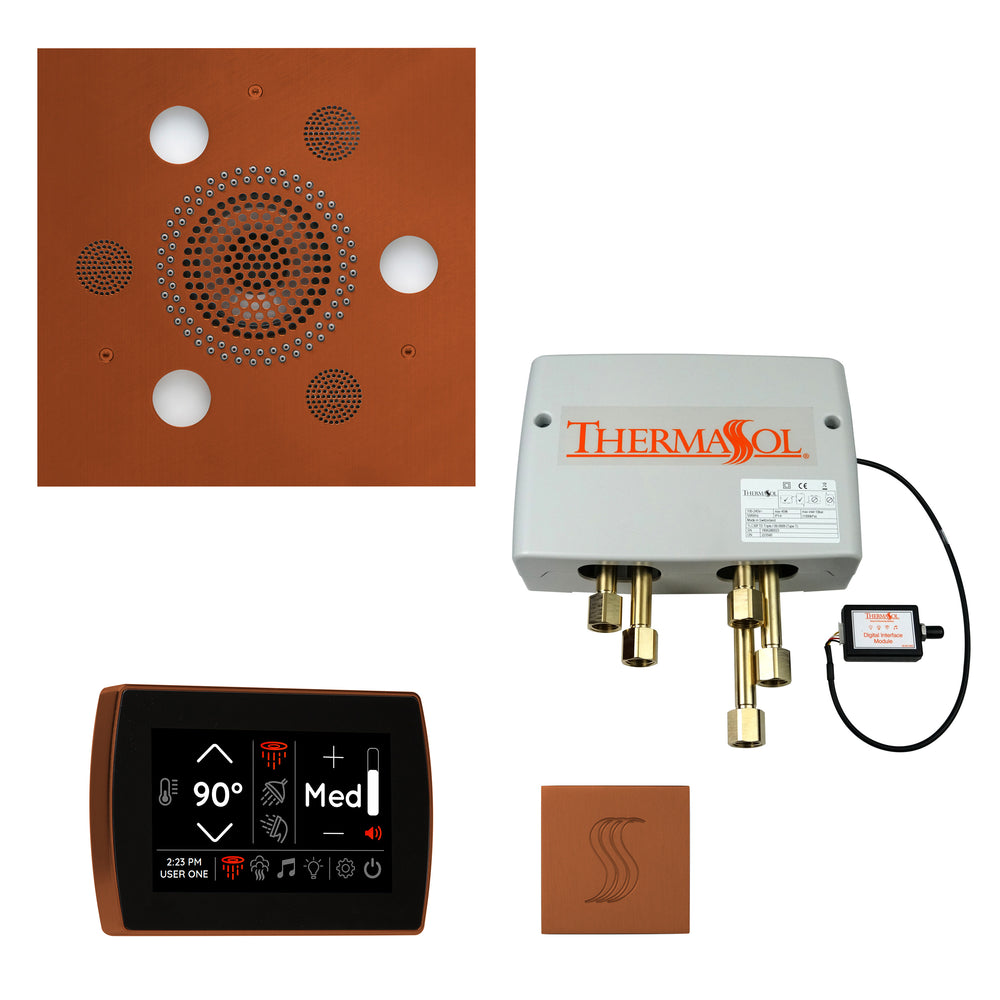 Total Wellness Package - Serenity Advanced (Square) + SignaTouch Control (Recessed, Black Trim) + Digital Shower Valve + Steam Head (Square) - Maison&Co.