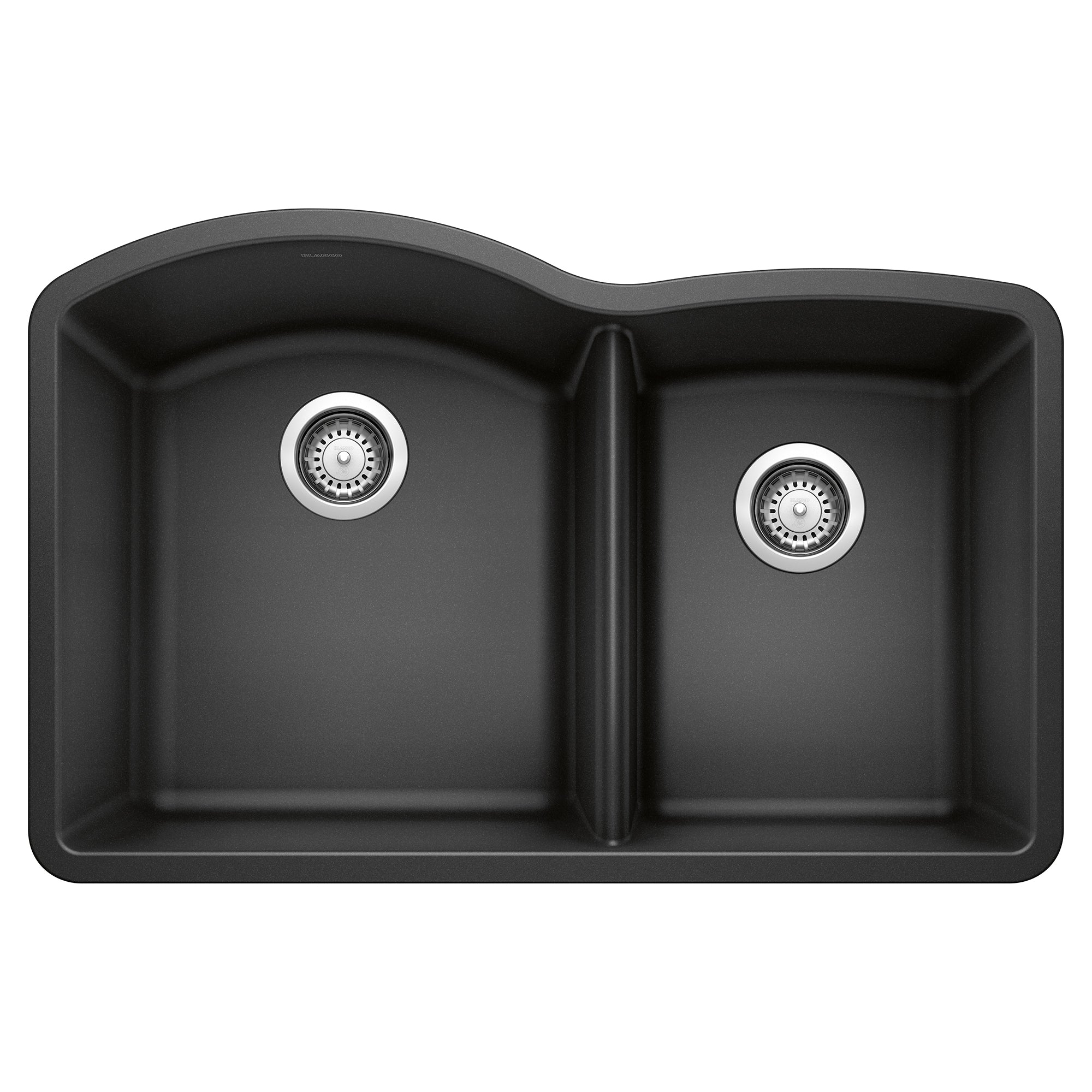 Blanco - 440179 - Diamond SILGRANIT 32" 60/40 Double Bowl Undermount Kitchen Sink - Anthracite