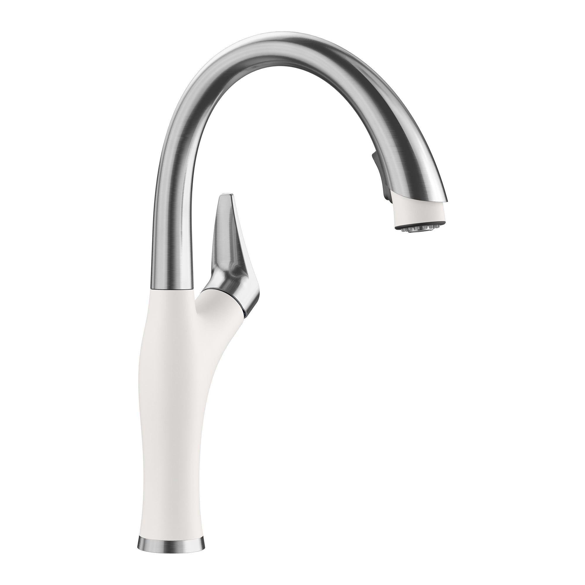 Blanco - 442036 - Artona Pull-Down Dual-Spray Kitchen Faucet - PVD Steel/White