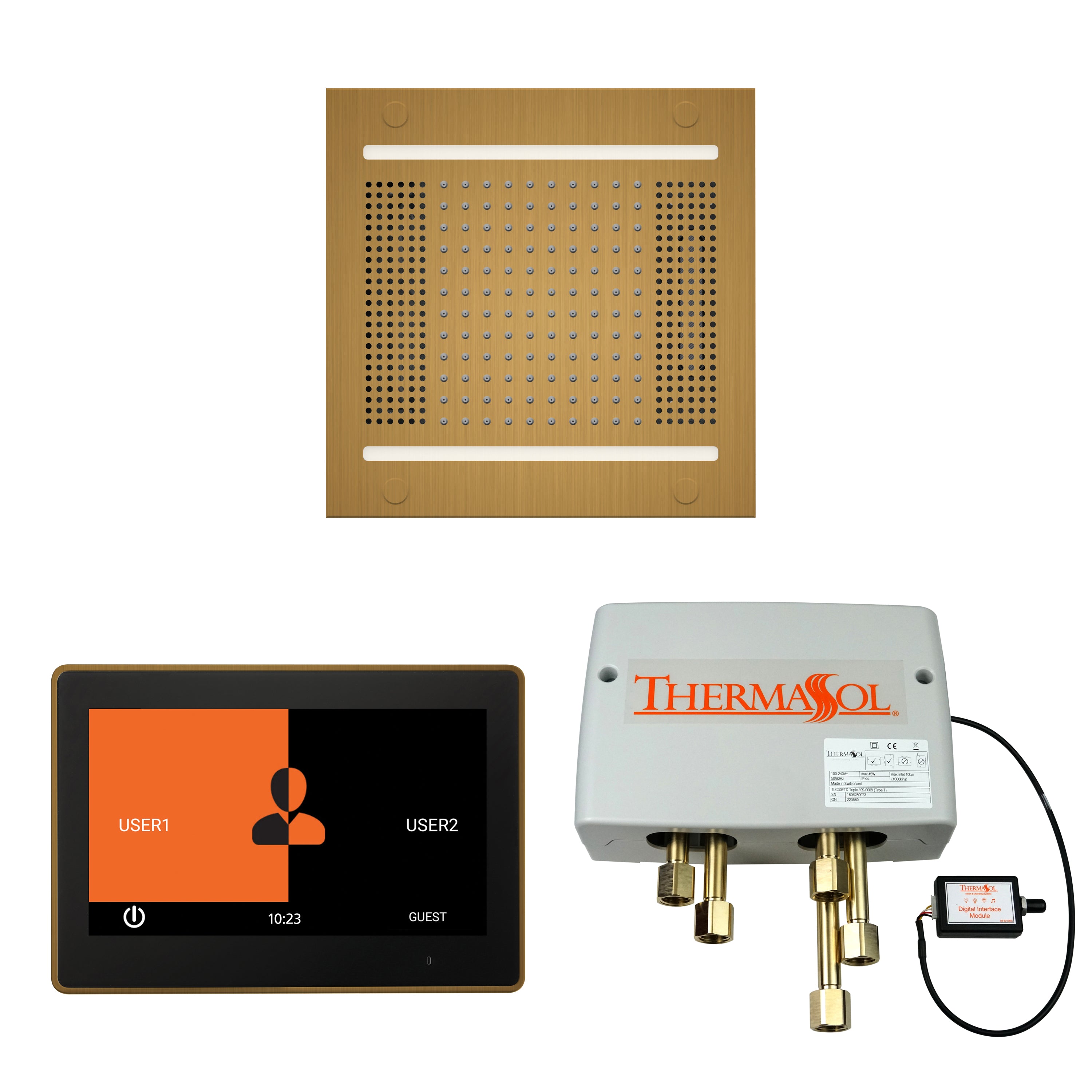 Wellness Shower Package - HydroVive 14 + ThermaTouch 10 Control + Digital Shower Valve - Maison&Co.