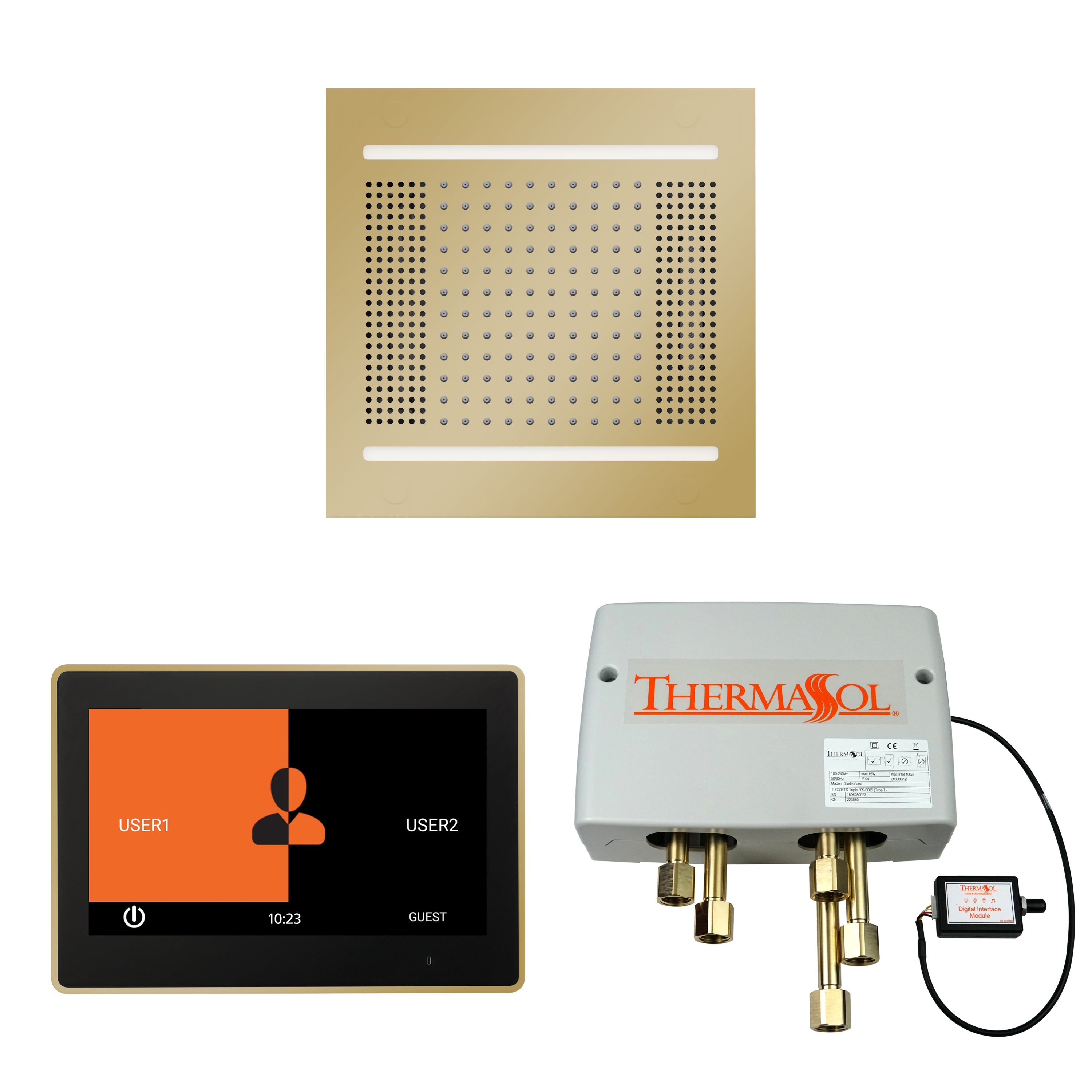Wellness Shower Package - HydroVive 14 + ThermaTouch 10 Control + Digital Shower Valve - Maison&Co.