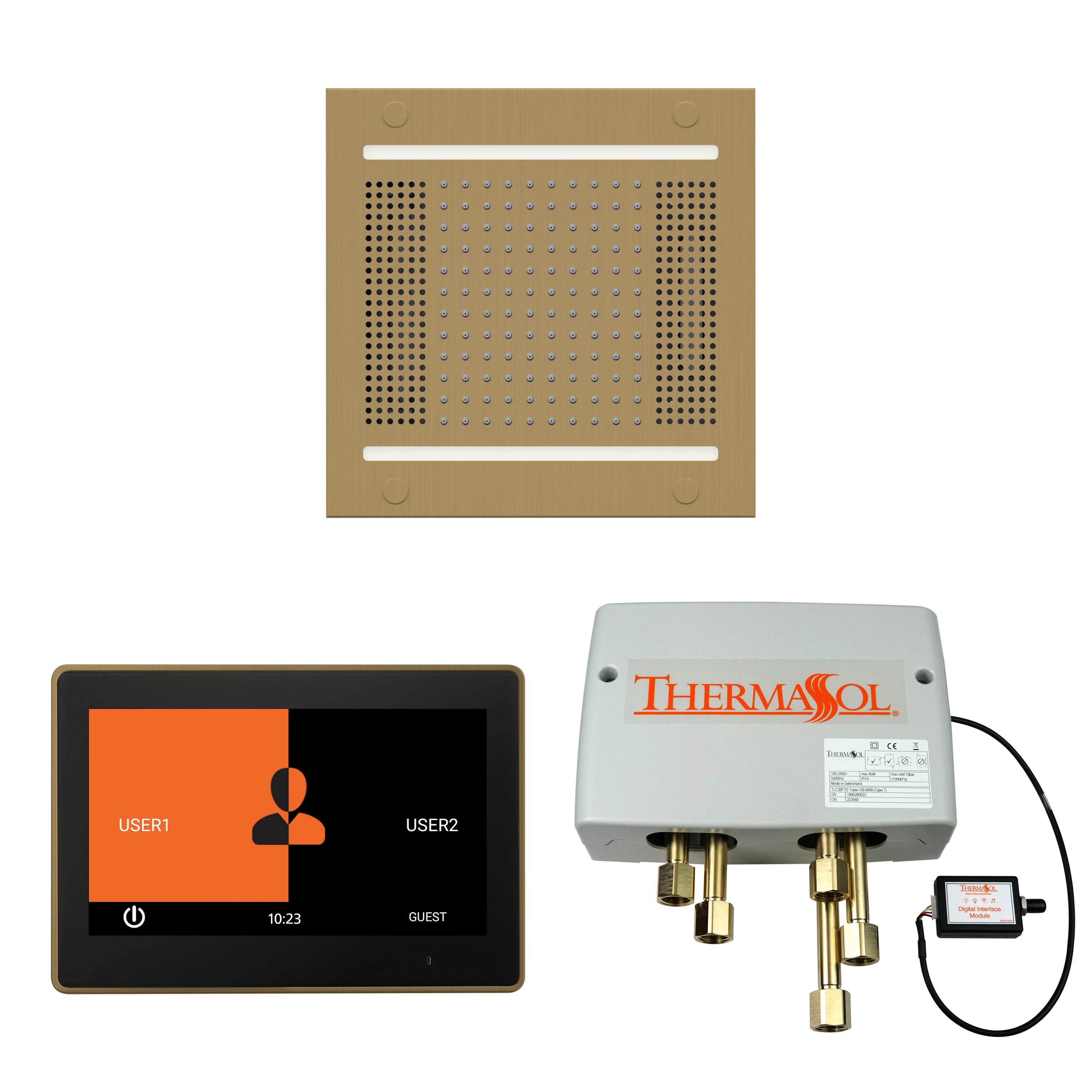 Wellness Shower Package - HydroVive 14 + ThermaTouch 10 Control + Digital Shower Valve - Maison&Co.