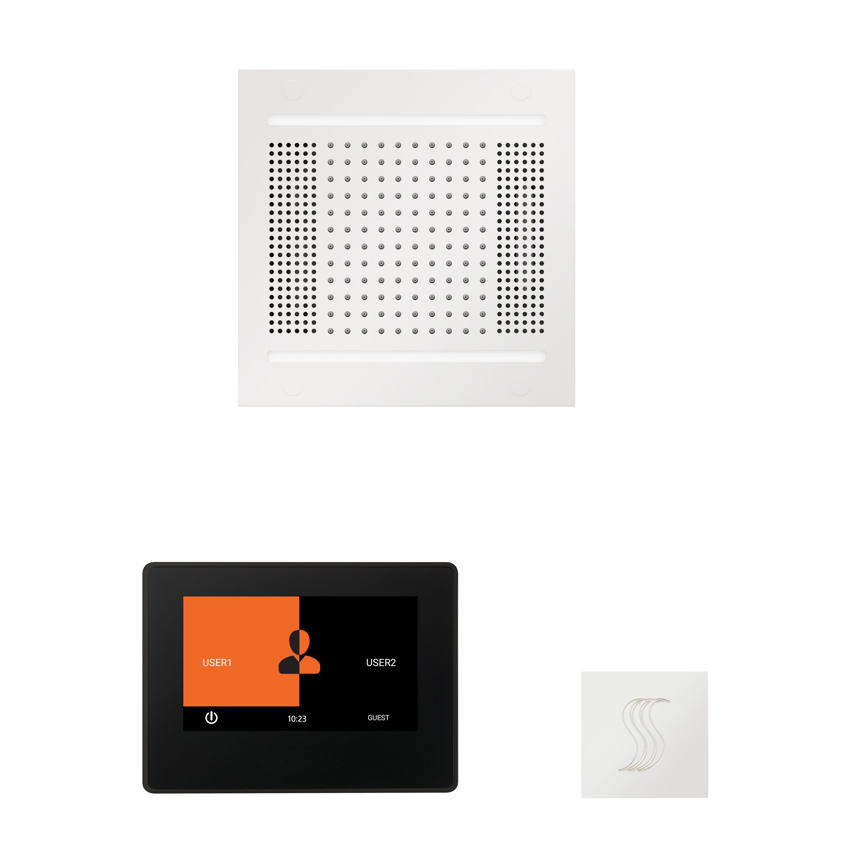 Wellness Steam Package - HydroVive 14 + ThermaTouch 7 Control (Black Trim) + Steam Head (Square) - Maison&Co.