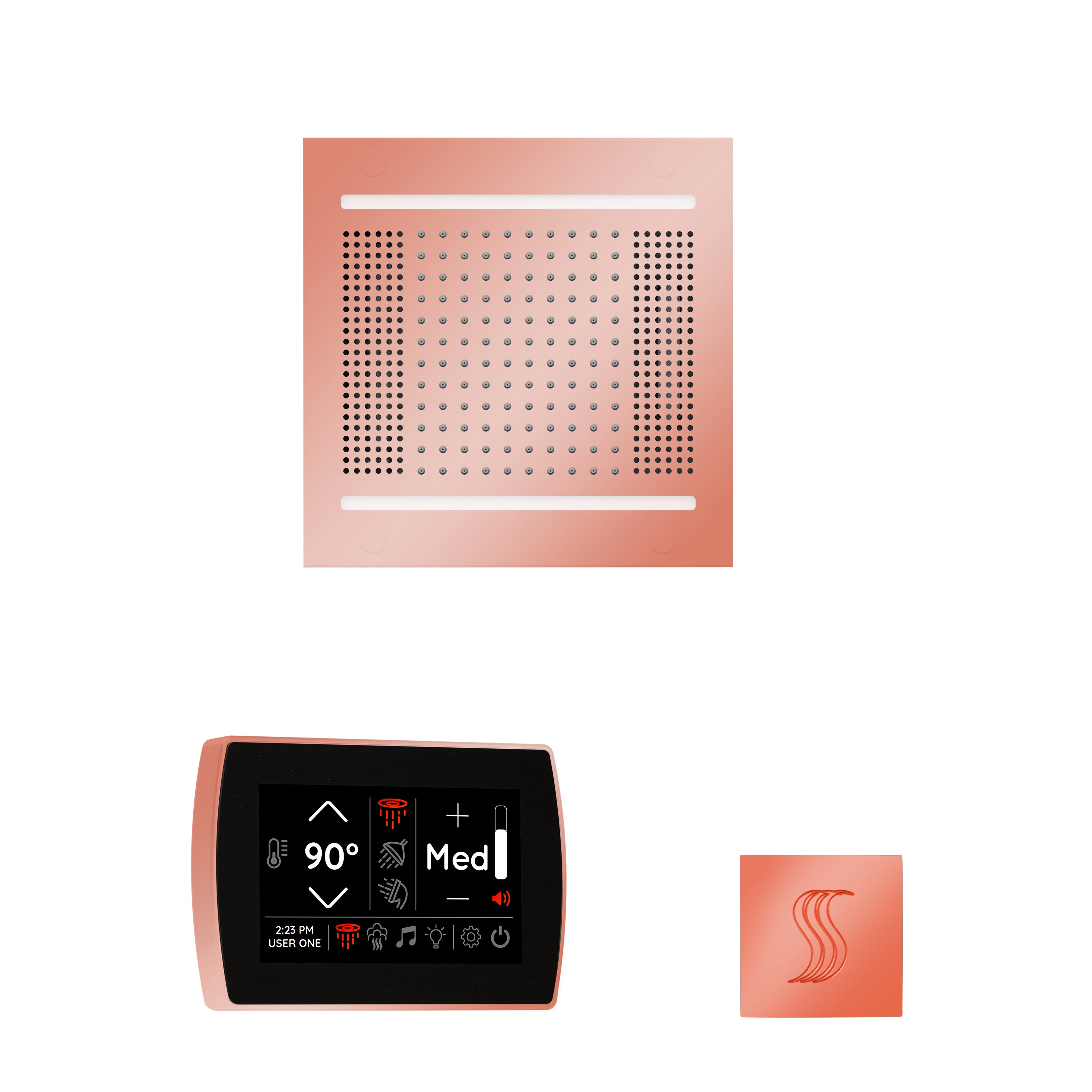 Wellness Steam Package - HydroVive 14 + SignaTouch Control (Recessed, Black Trim) + Steam Head (Square) - Maison&Co.