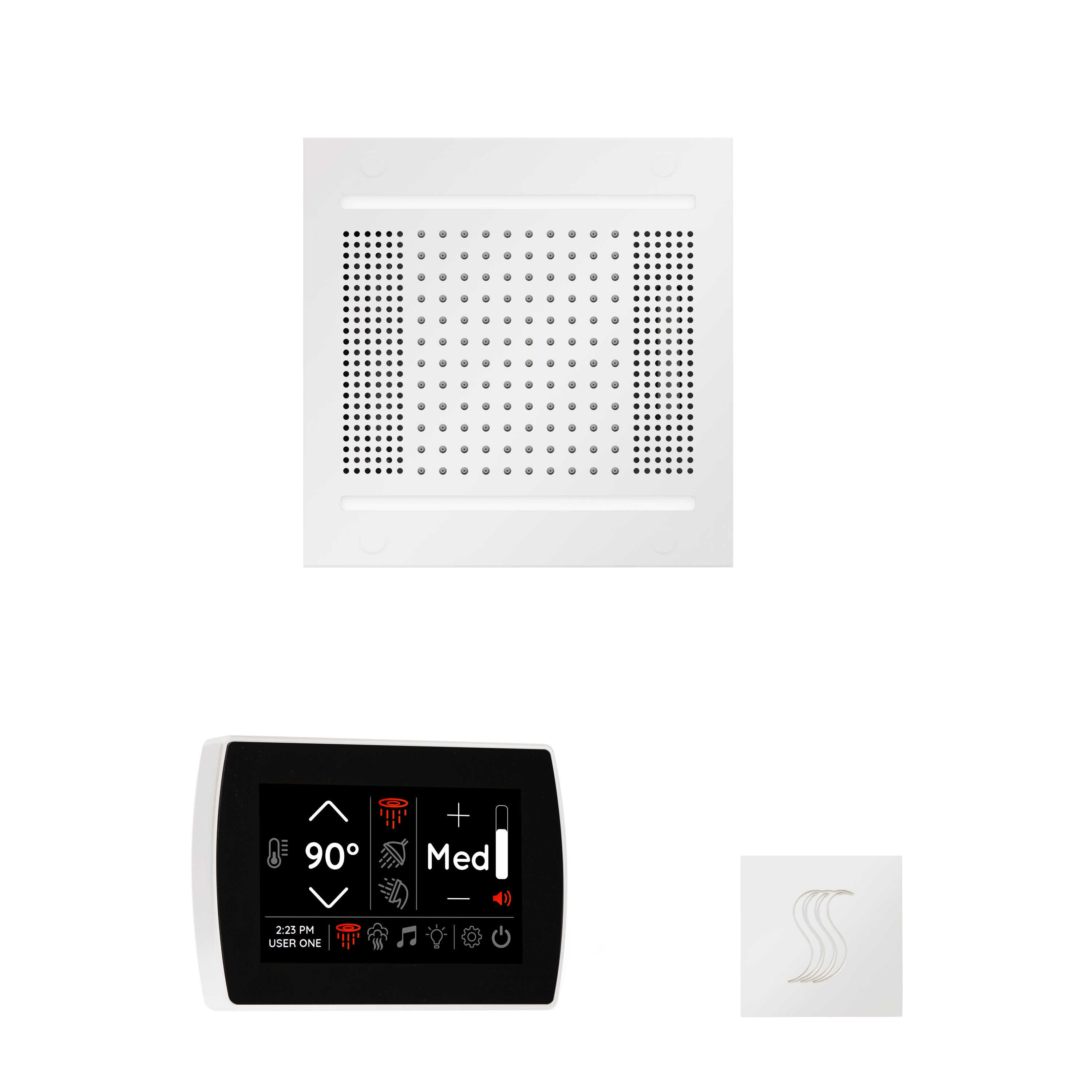 Wellness Steam Package - HydroVive 14 + SignaTouch Control (Recessed, Black Trim) + Steam Head (Square) - Maison&Co.