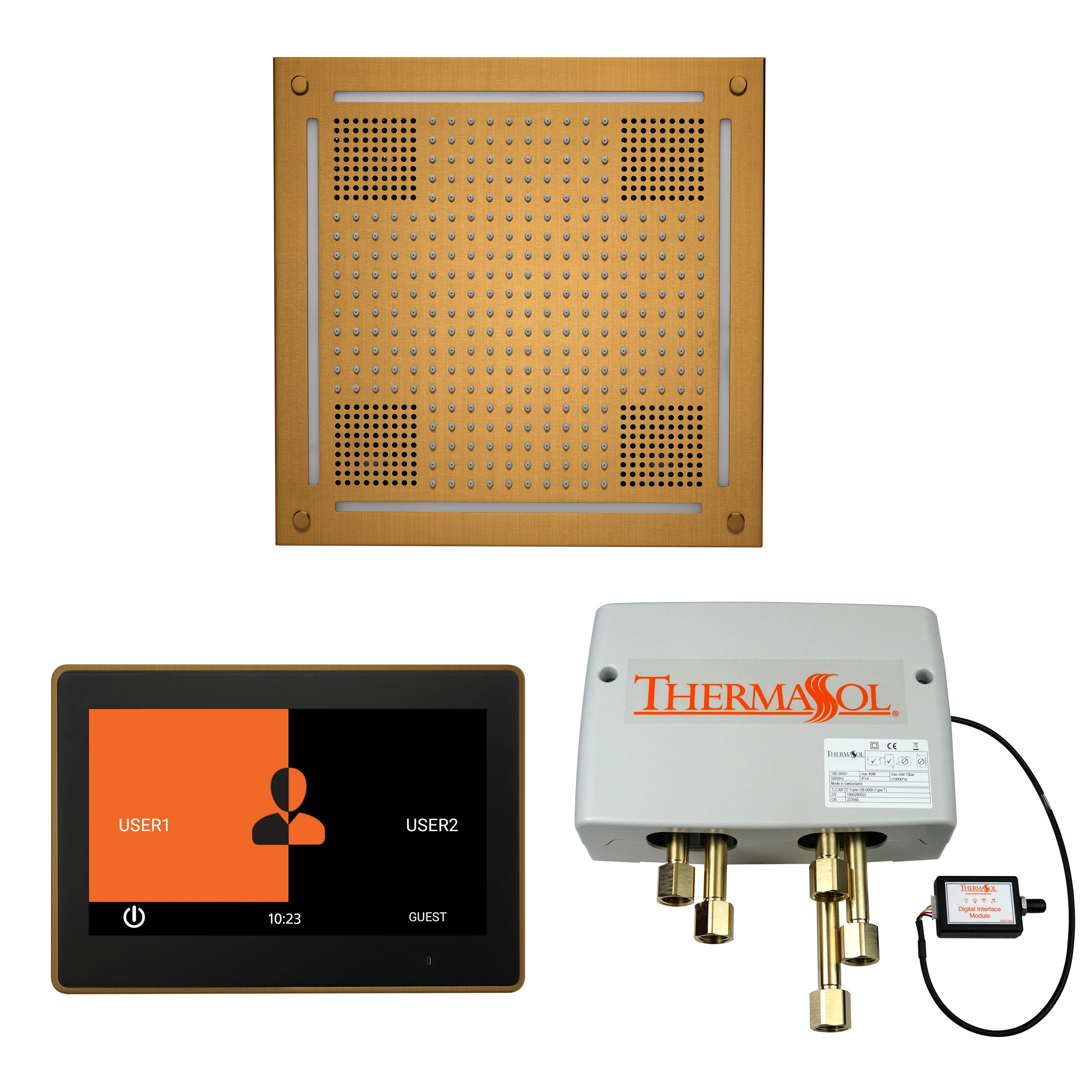 Wellness Shower Package - HydroVive 18 + ThermaTouch 10 Control + Digital Shower Valve - Maison&Co.