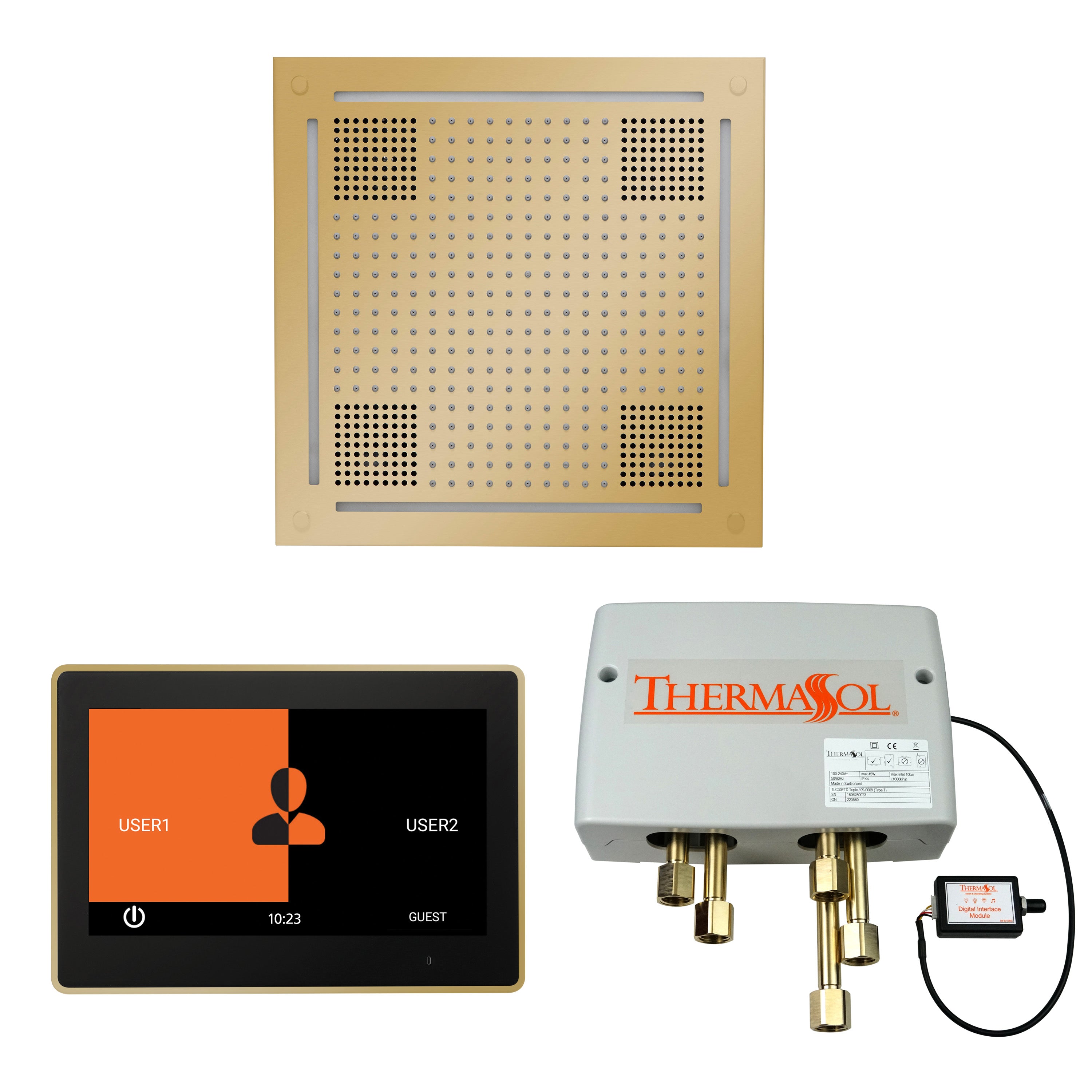 Wellness Shower Package - HydroVive 18 + ThermaTouch 10 Control + Digital Shower Valve - Maison&Co.