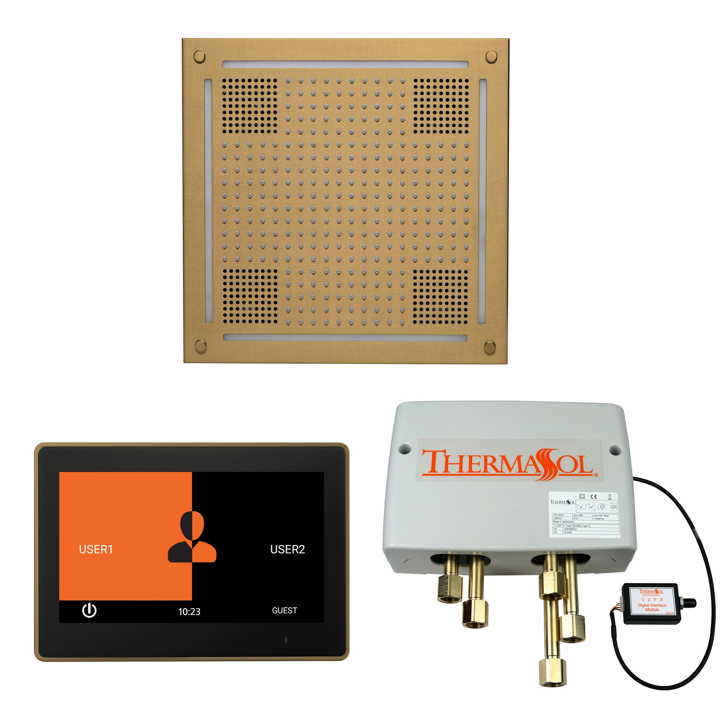 Wellness Shower Package - HydroVive 18 + ThermaTouch 10 Control + Digital Shower Valve - Maison&Co.