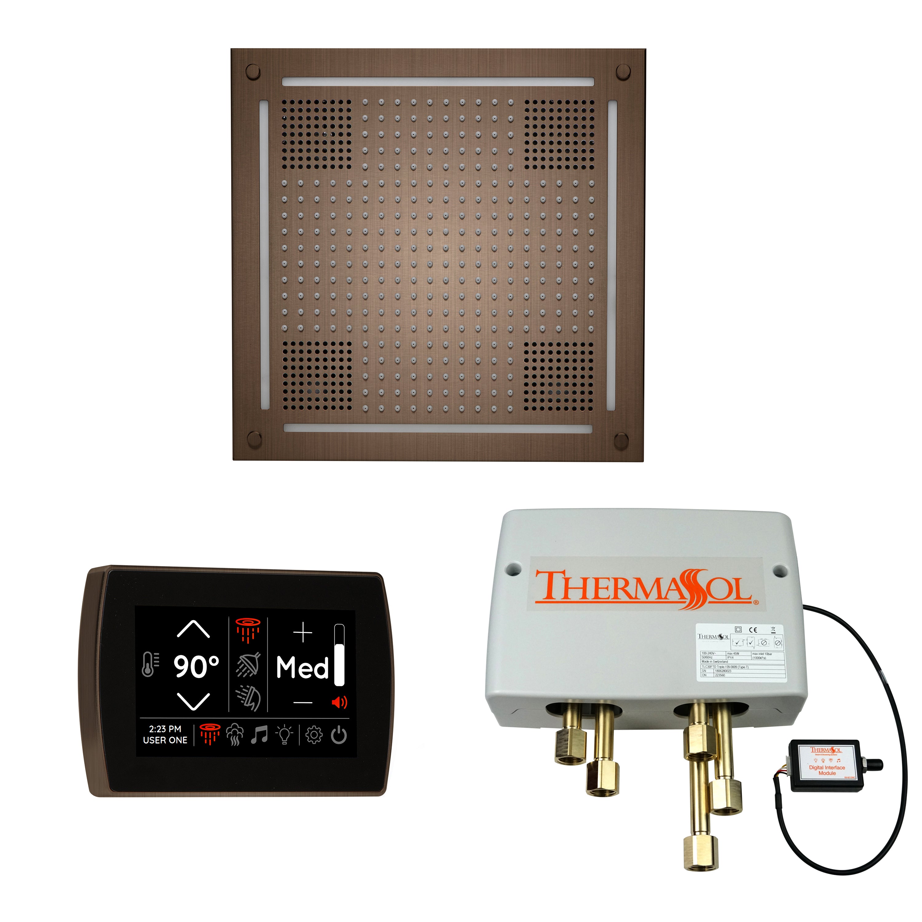 Wellness Shower Package - HydroVive 18 + SignaTouch Control (Recessed, Black Trim) + Digital Shower Valve - Maison&Co.