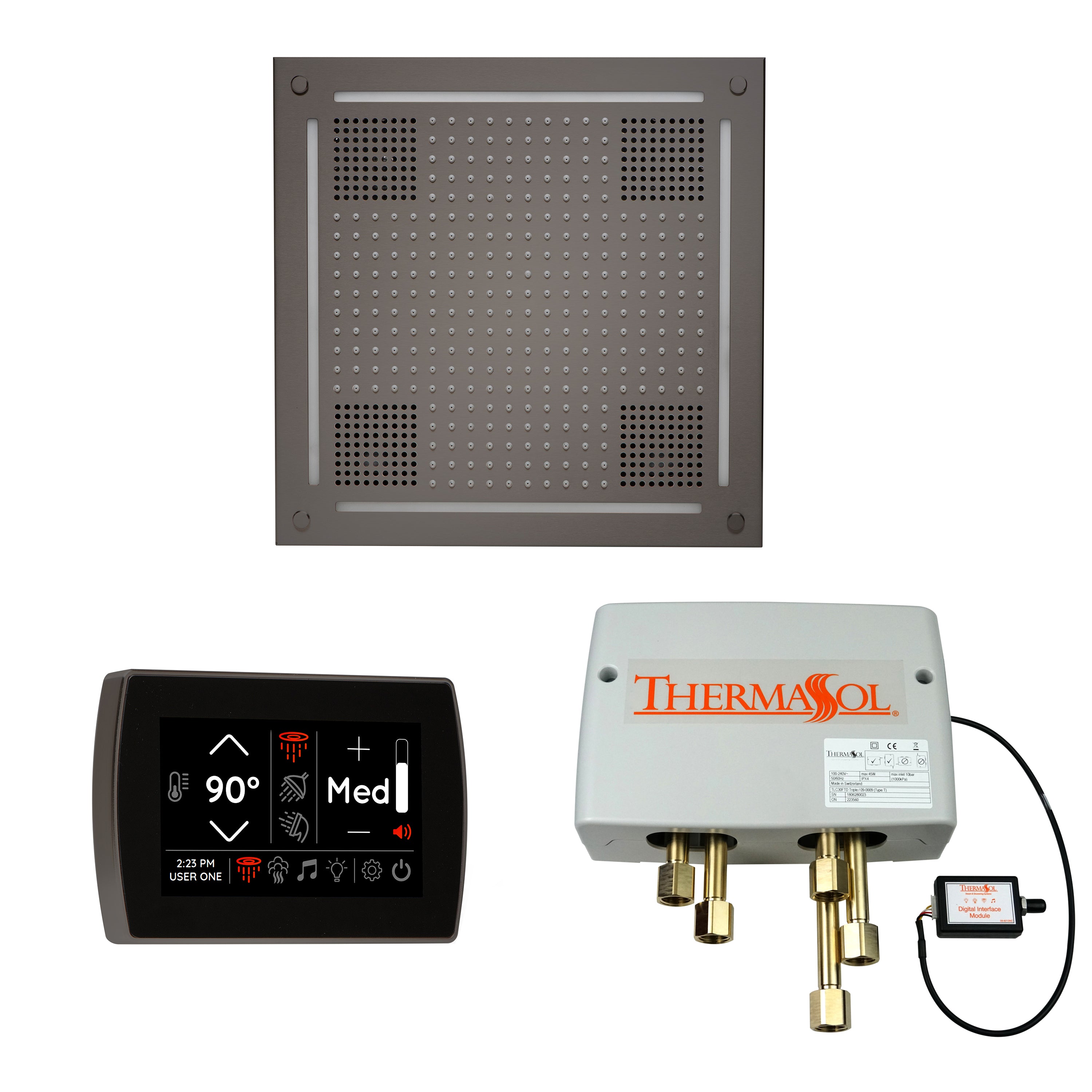 Wellness Shower Package - HydroVive 18 + SignaTouch Control (Recessed, Black Trim) + Digital Shower Valve - Maison&Co.