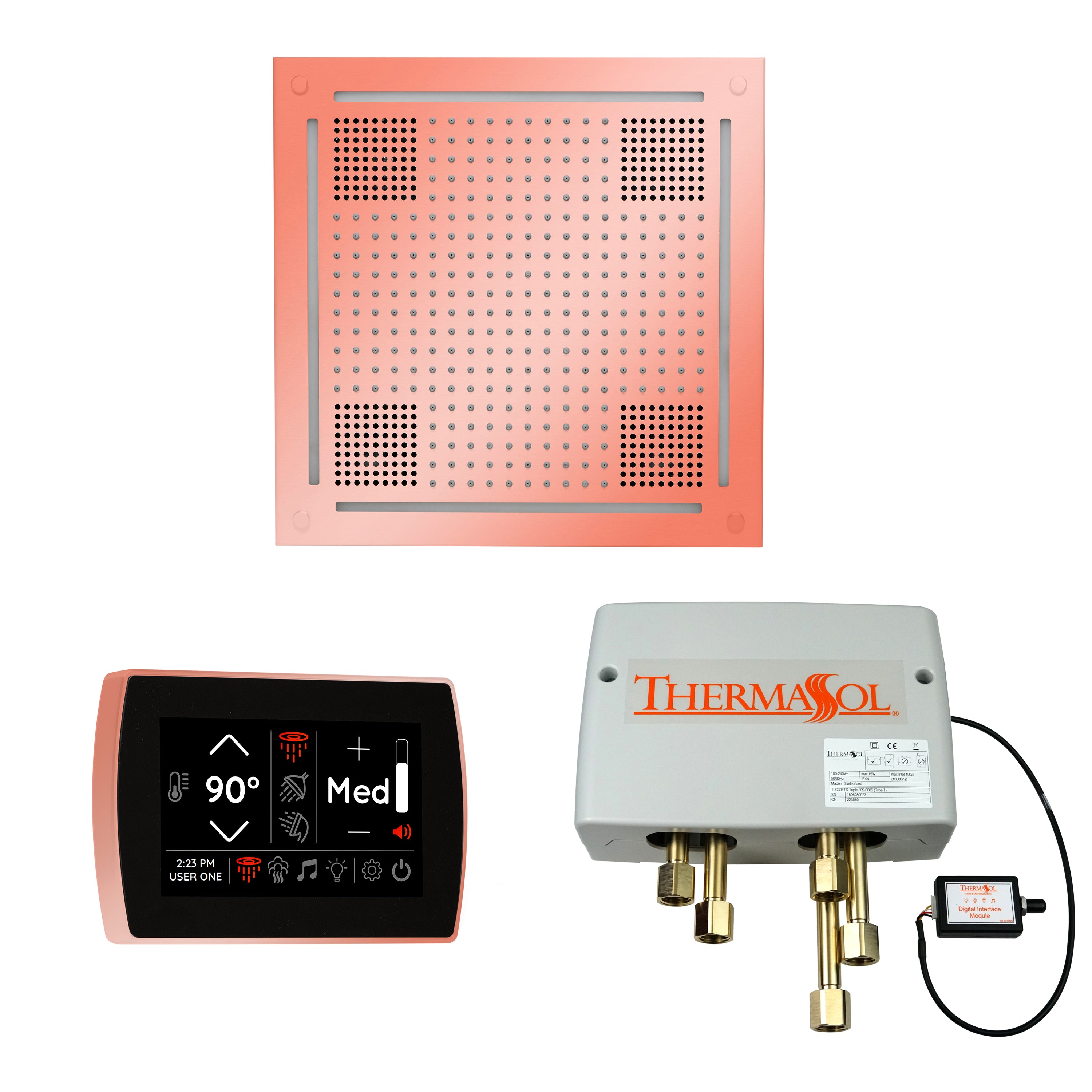 Wellness Shower Package - HydroVive 18 + SignaTouch Control (Recessed, Black Trim) + Digital Shower Valve - Maison&Co.