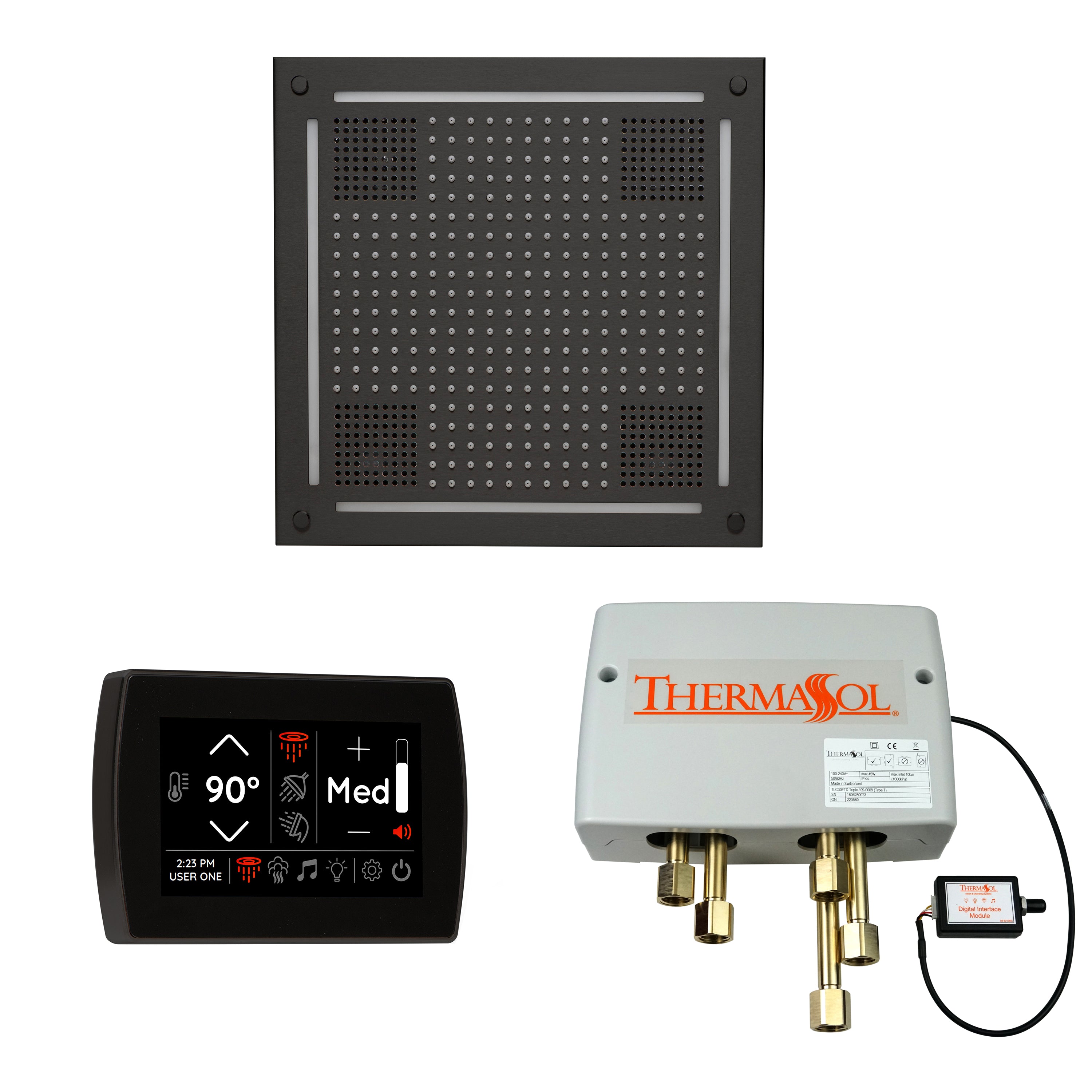 Wellness Shower Package - HydroVive 18 + SignaTouch Control (Recessed, Black Trim) + Digital Shower Valve - Maison&Co.