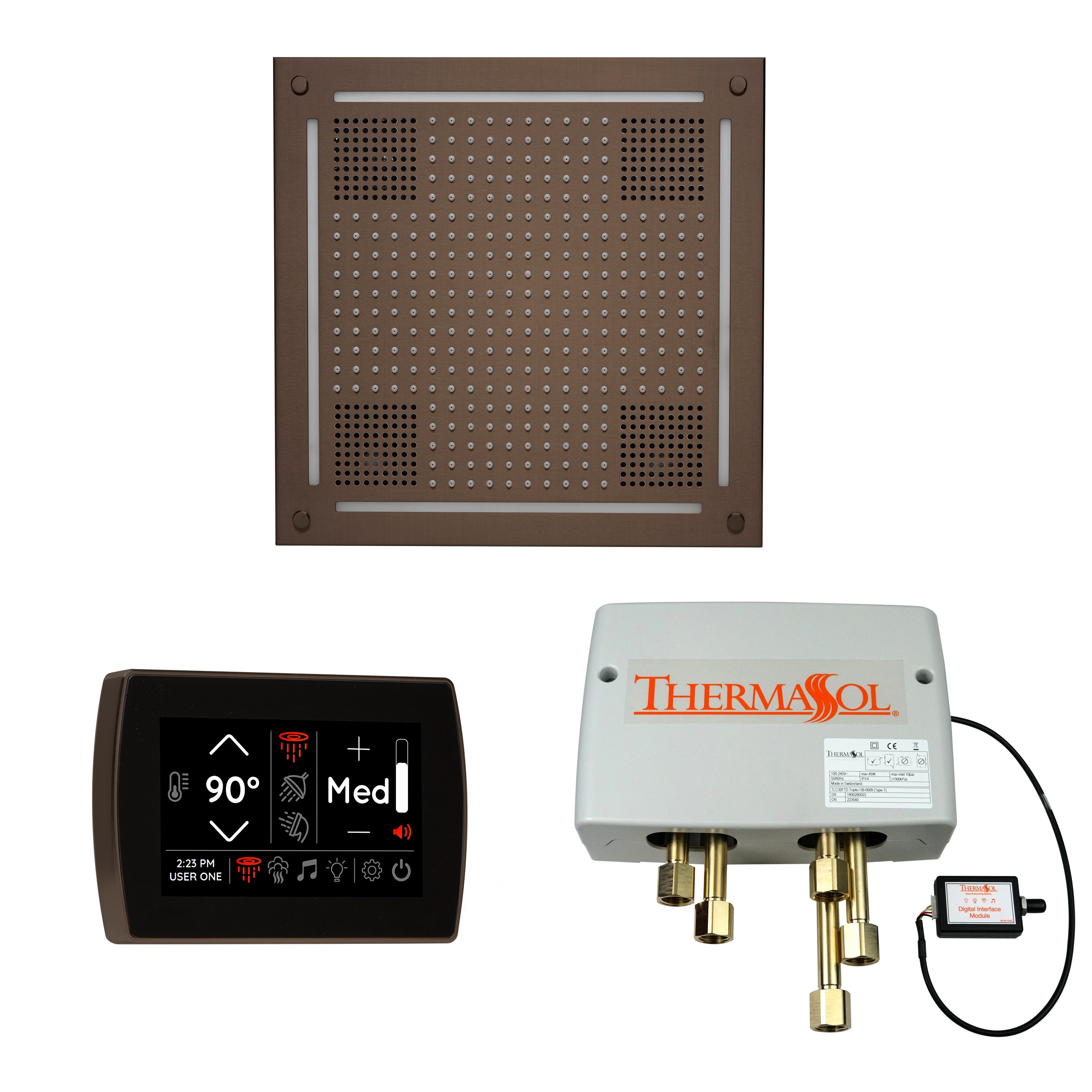 Wellness Shower Package - HydroVive 18 + SignaTouch Control (Recessed, Black Trim) + Digital Shower Valve - Maison&Co.