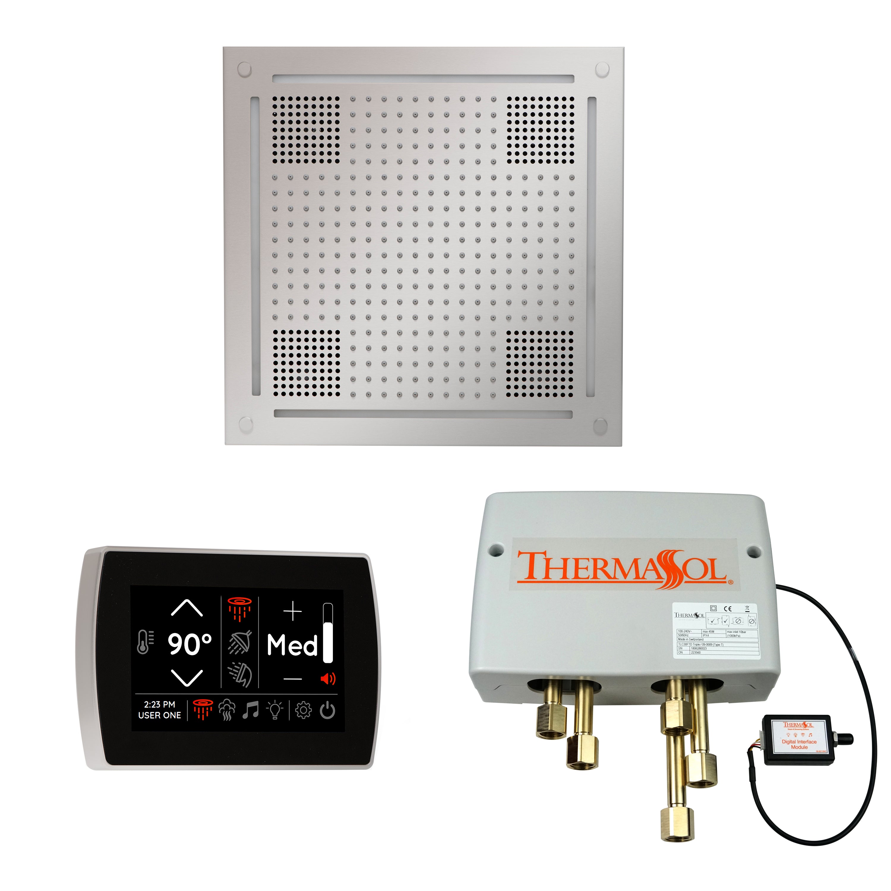 Wellness Shower Package - HydroVive 18 + SignaTouch Control (Recessed, Black Trim) + Digital Shower Valve - Maison&Co.