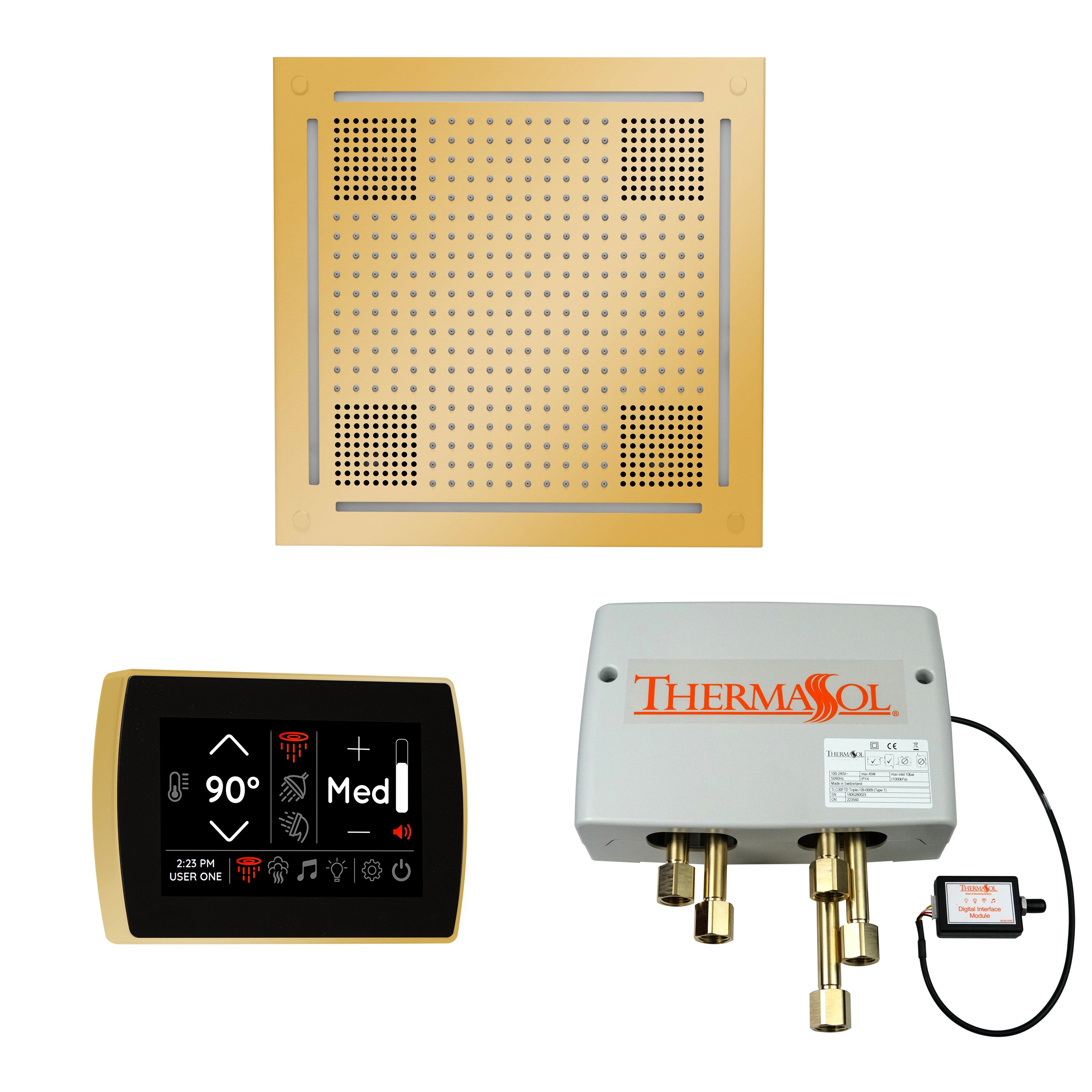 Wellness Shower Package - HydroVive 18 + SignaTouch Control (Recessed, Black Trim) + Digital Shower Valve - Maison&Co.