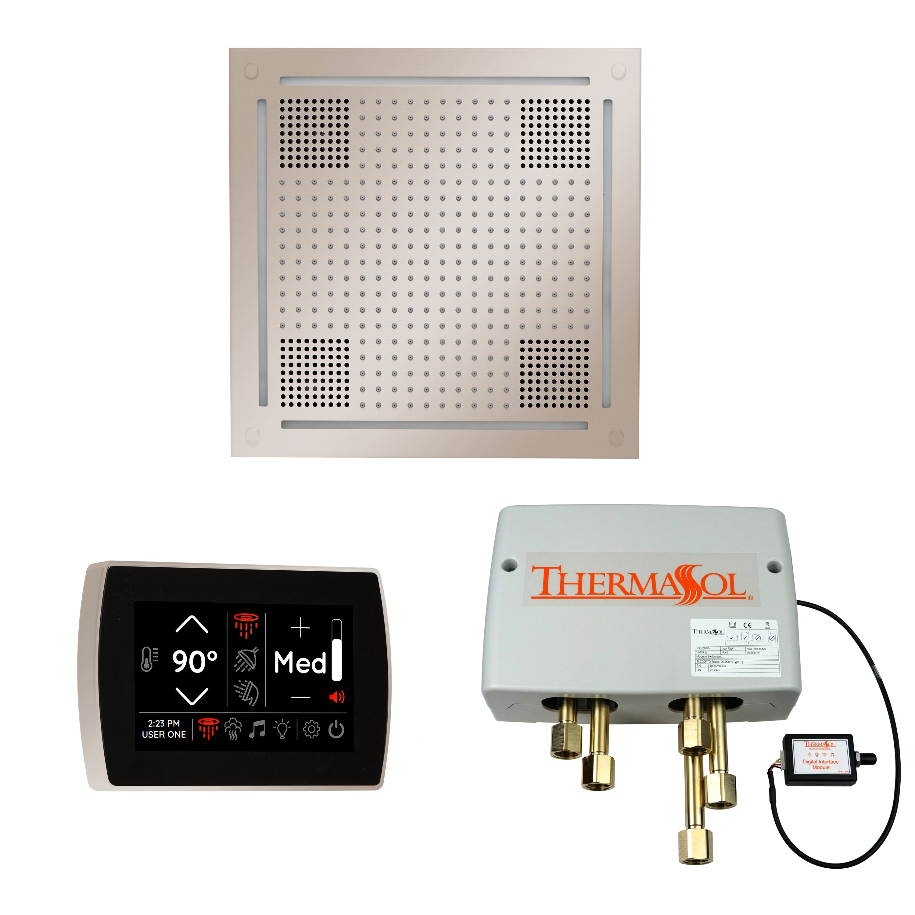 Wellness Shower Package - HydroVive 18 + SignaTouch Control (Recessed, Black Trim) + Digital Shower Valve - Maison&Co.