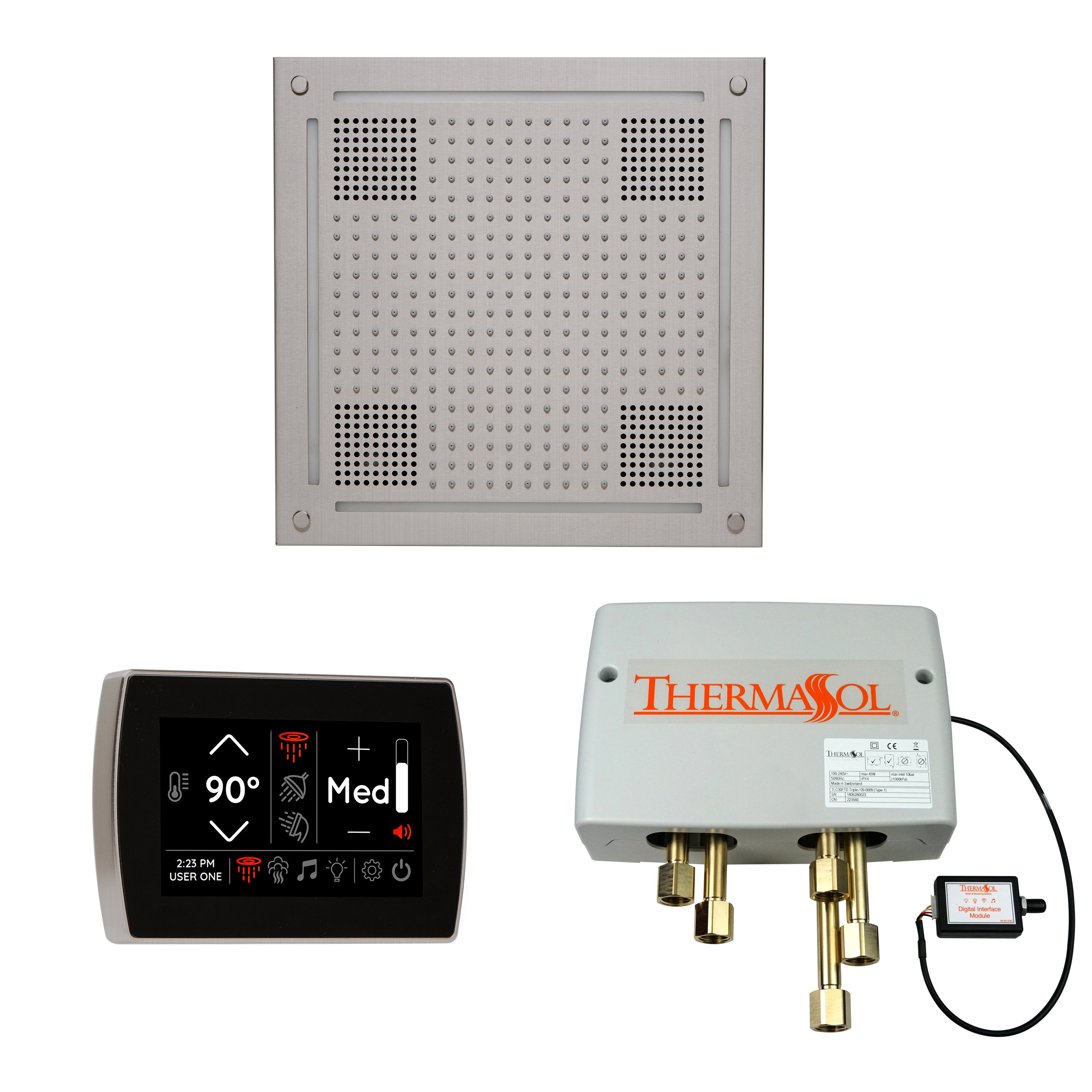 Wellness Shower Package - HydroVive 18 + SignaTouch Control (Recessed, Black Trim) + Digital Shower Valve - Maison&Co.