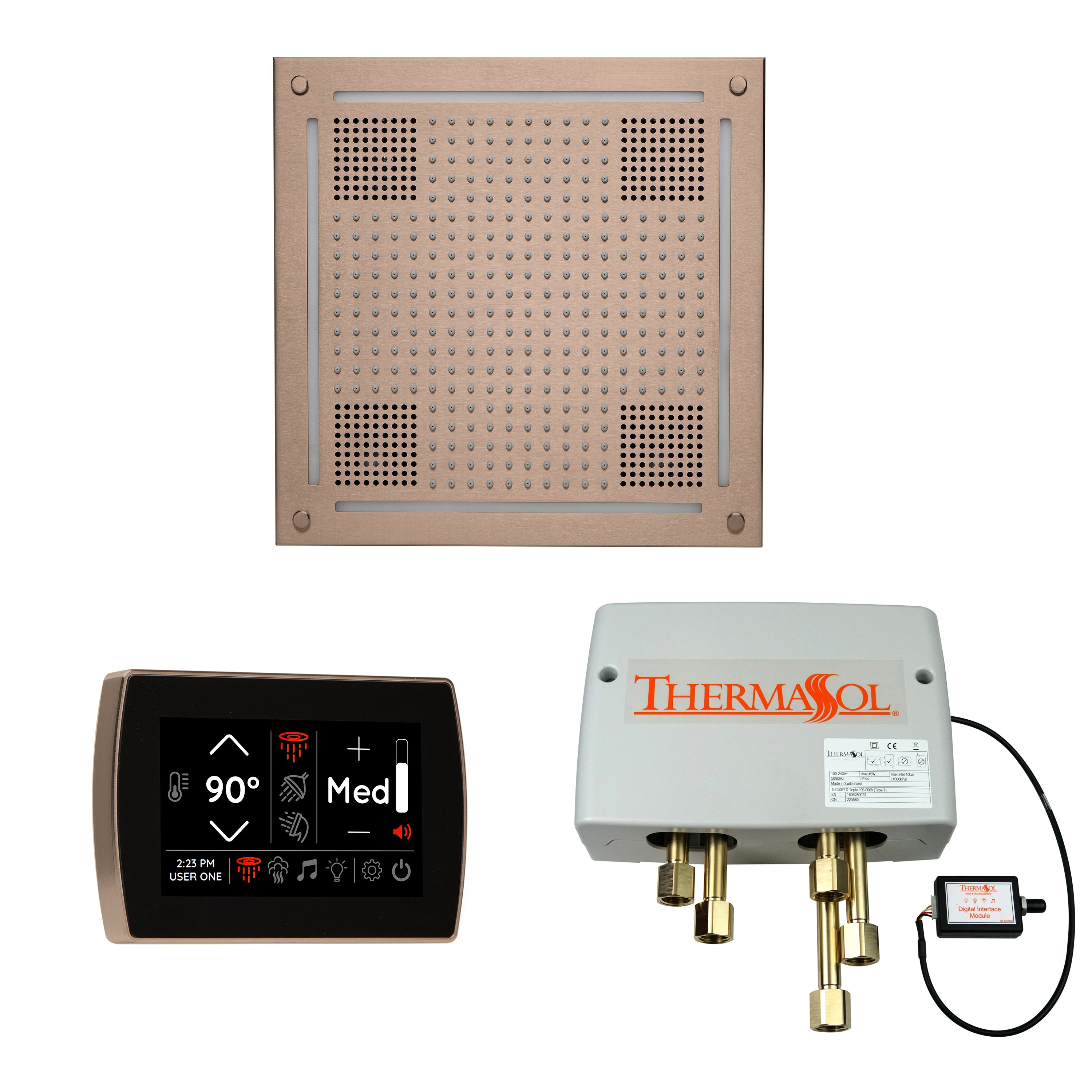 Wellness Shower Package - HydroVive 18 + SignaTouch Control (Recessed, Black Trim) + Digital Shower Valve - Maison&Co.