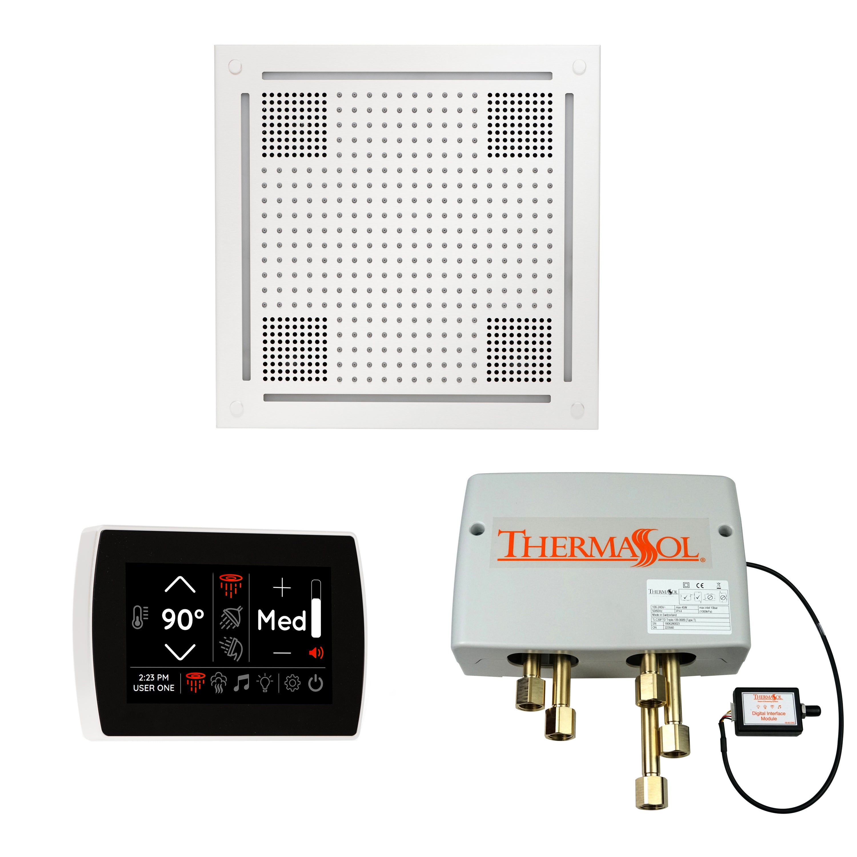 Wellness Shower Package - HydroVive 18 + SignaTouch Control (Recessed, Black Trim) + Digital Shower Valve - Maison&Co.