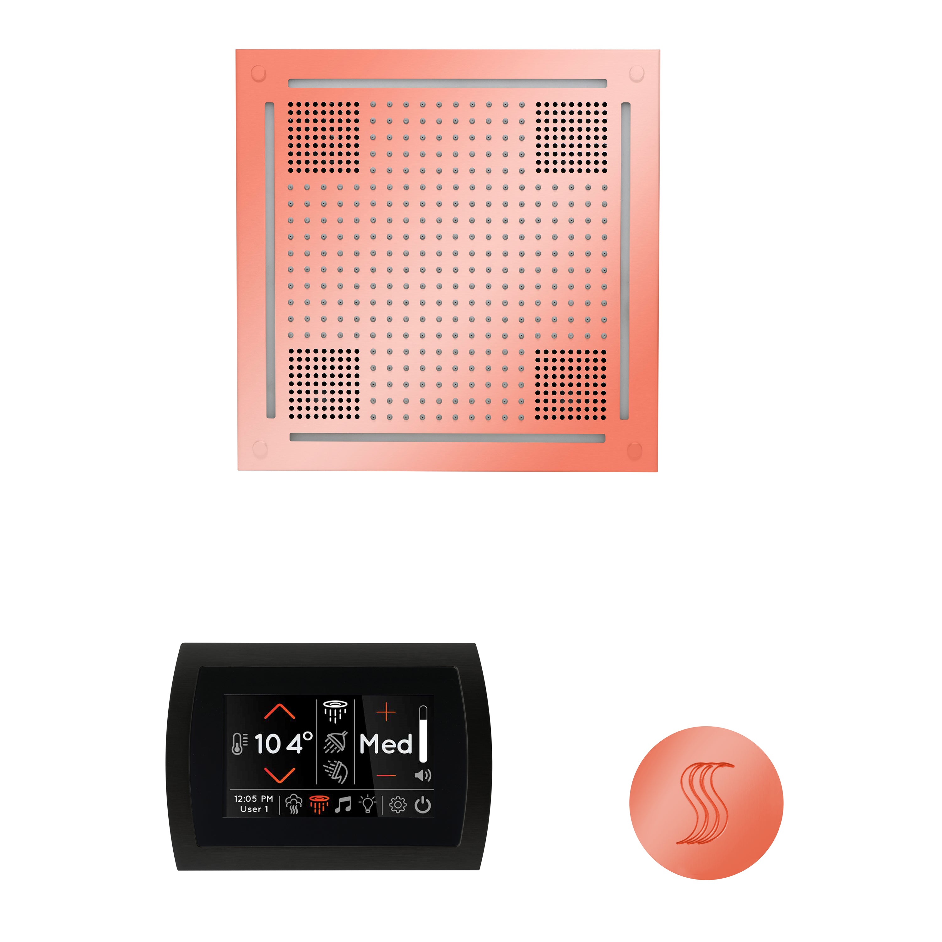 Wellness Steam Package - HydroVive 18 + SignaTouch Control (Wall Mount) + Steam Head (Square) - Maison&Co.