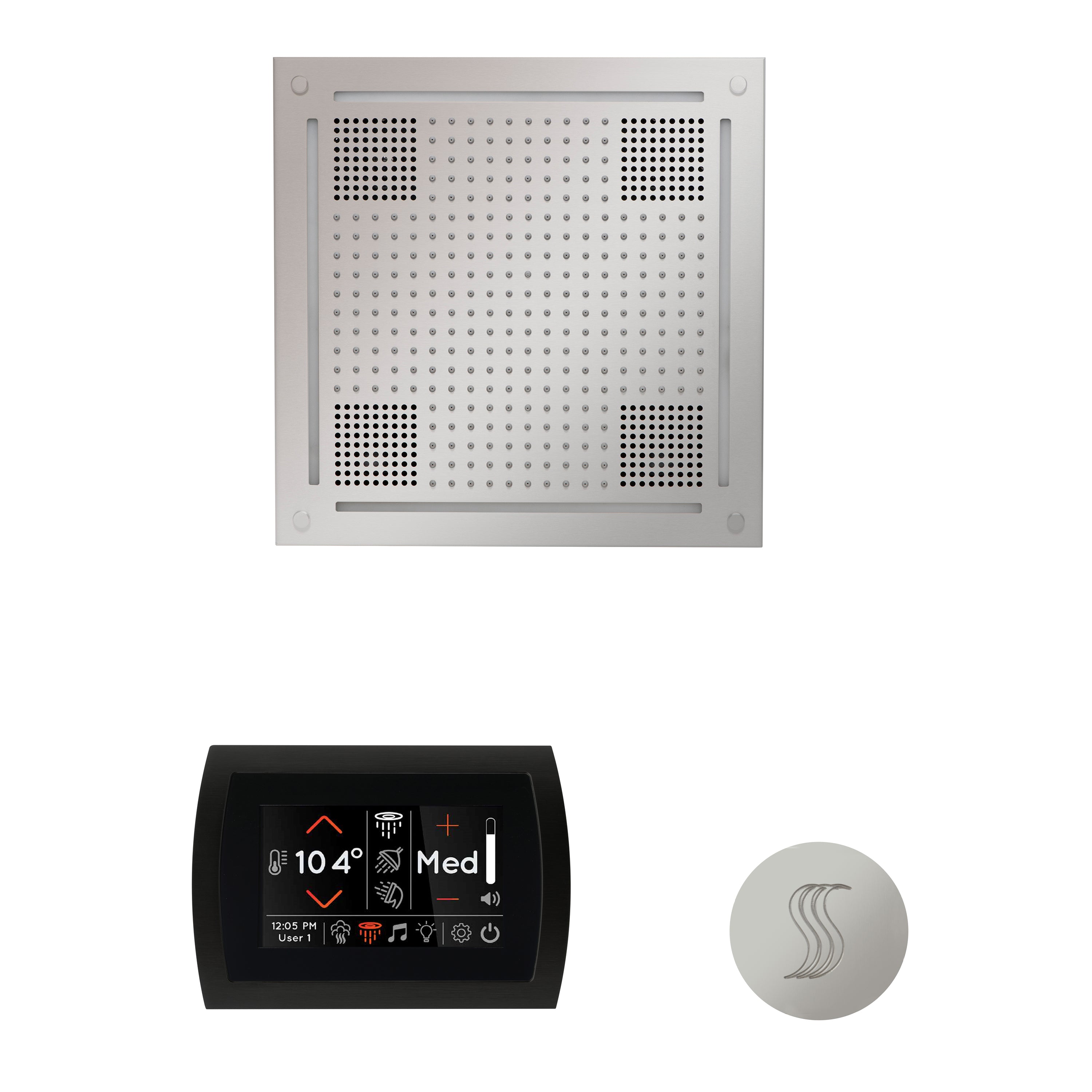 Wellness Steam Package - HydroVive 18 + SignaTouch Control (Wall Mount) + Steam Head (Square) - Maison&Co.