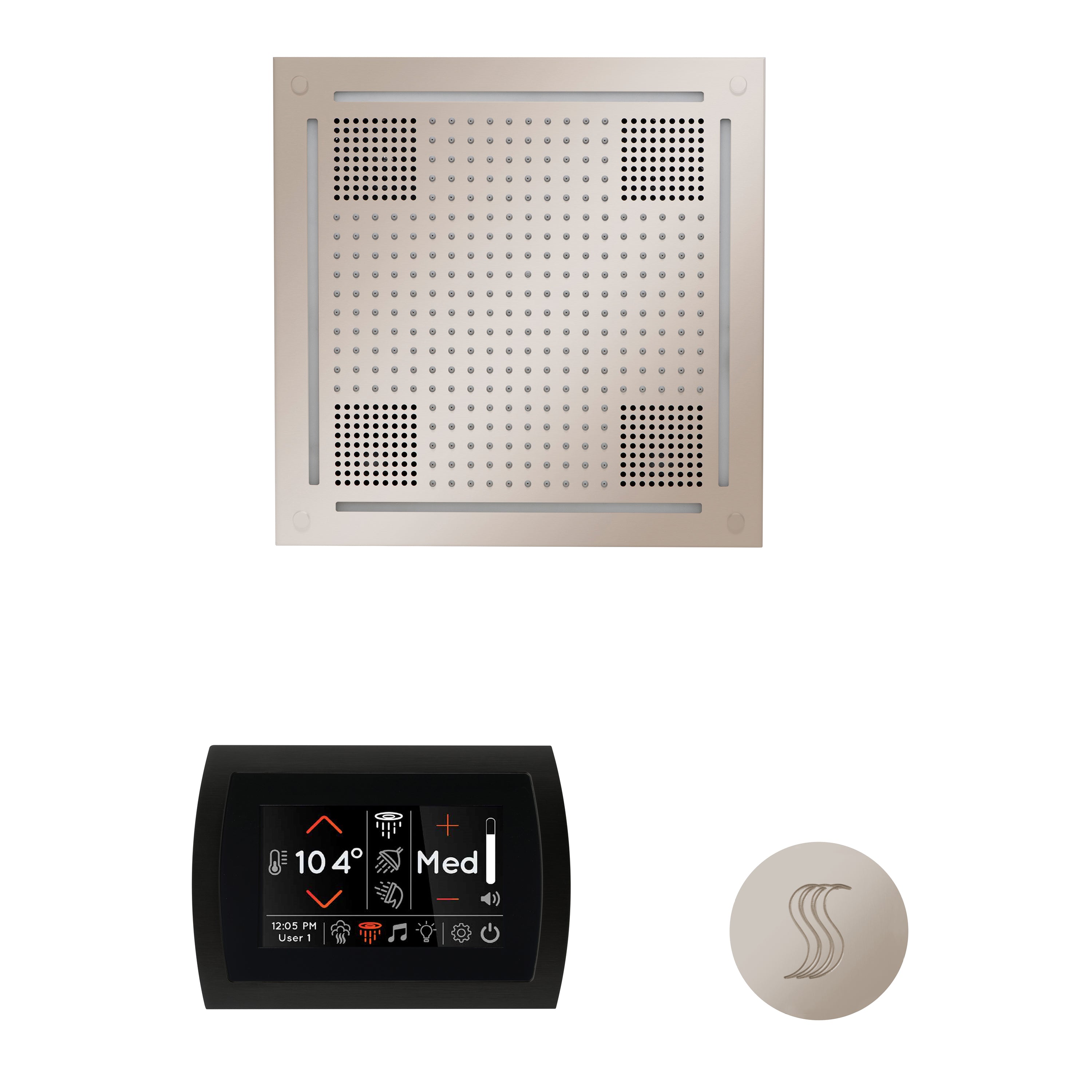 Wellness Steam Package - HydroVive 18 + SignaTouch Control (Wall Mount) + Steam Head (Square) - Maison&Co.