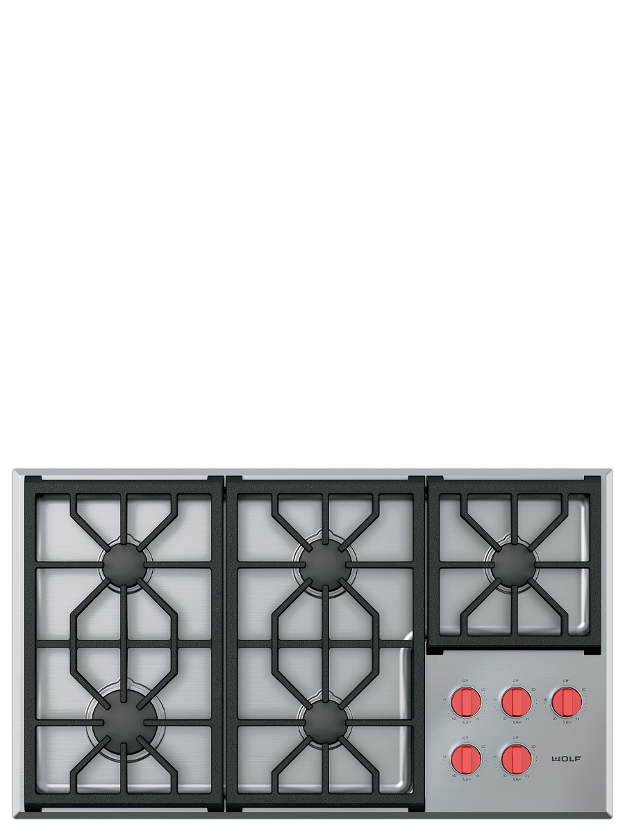 36" Professional Gas Cooktop - 5 Burners