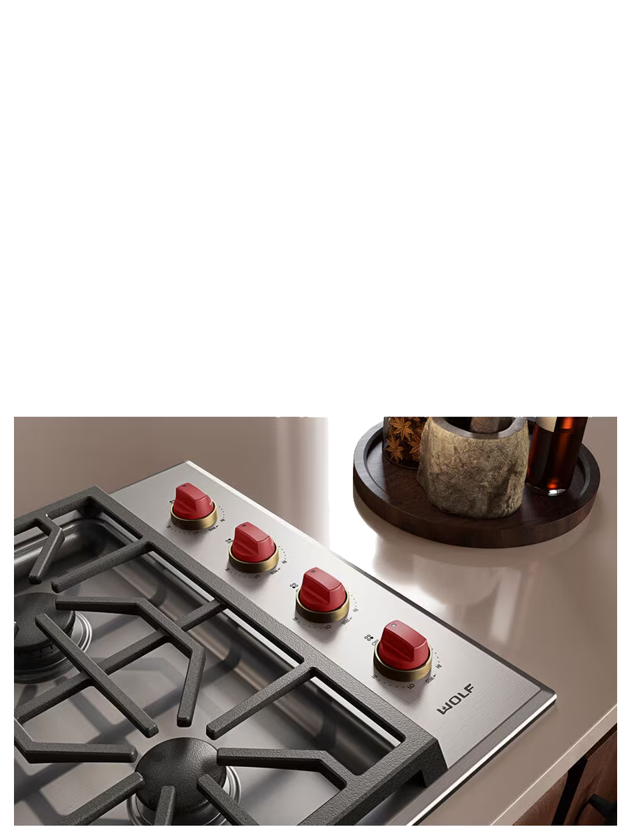 30" Professional Gas Cooktop - 4 Burners