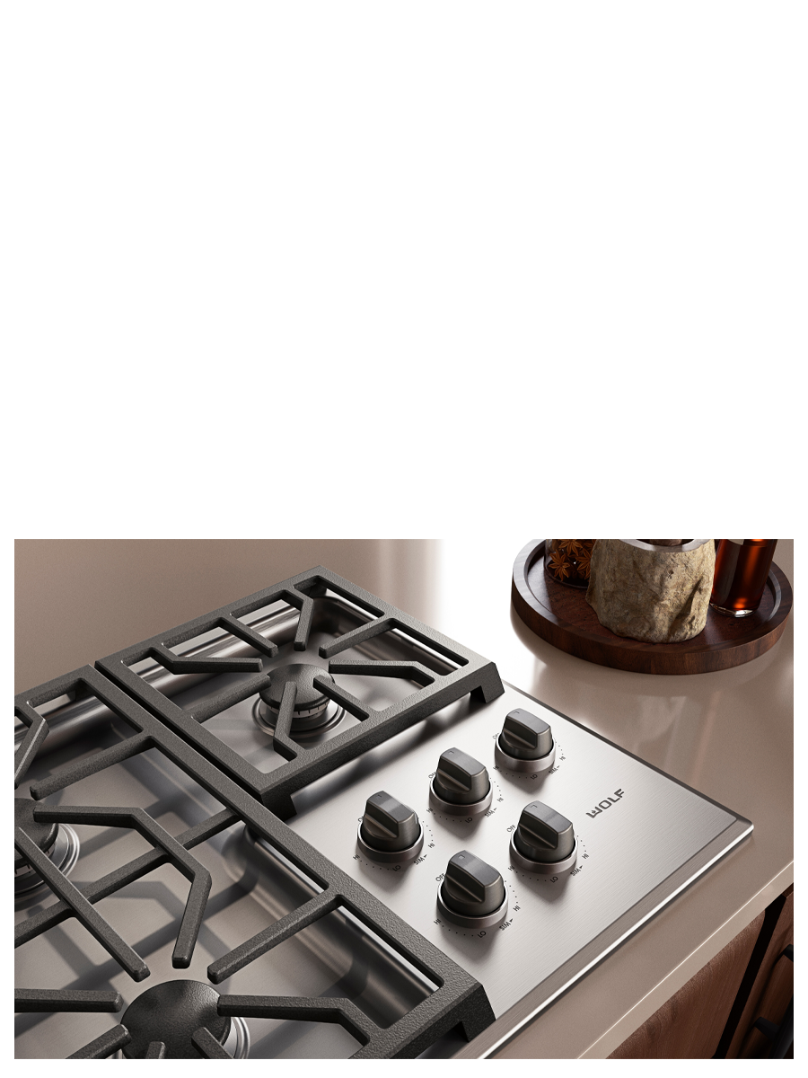 36" Professional Gas Cooktop - 5 Burners