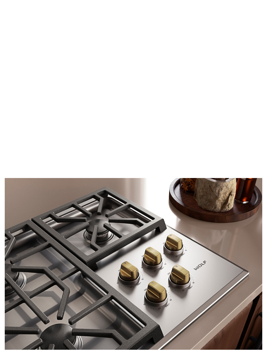 36" Professional Gas Cooktop - 5 Burners