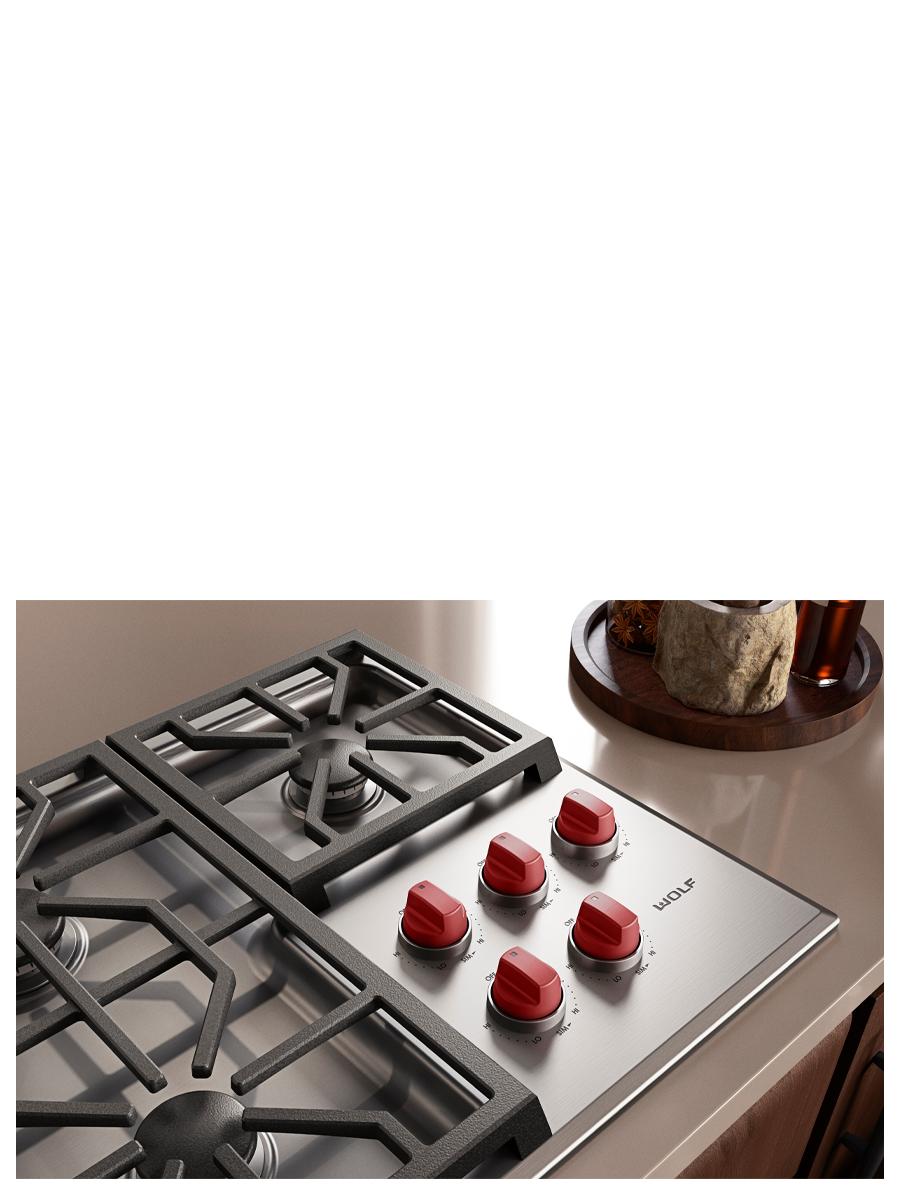 36" Professional Gas Cooktop - 5 Burners