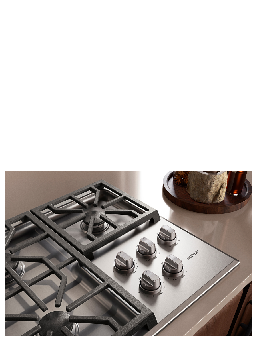 36" Professional Gas Cooktop - 5 Burners