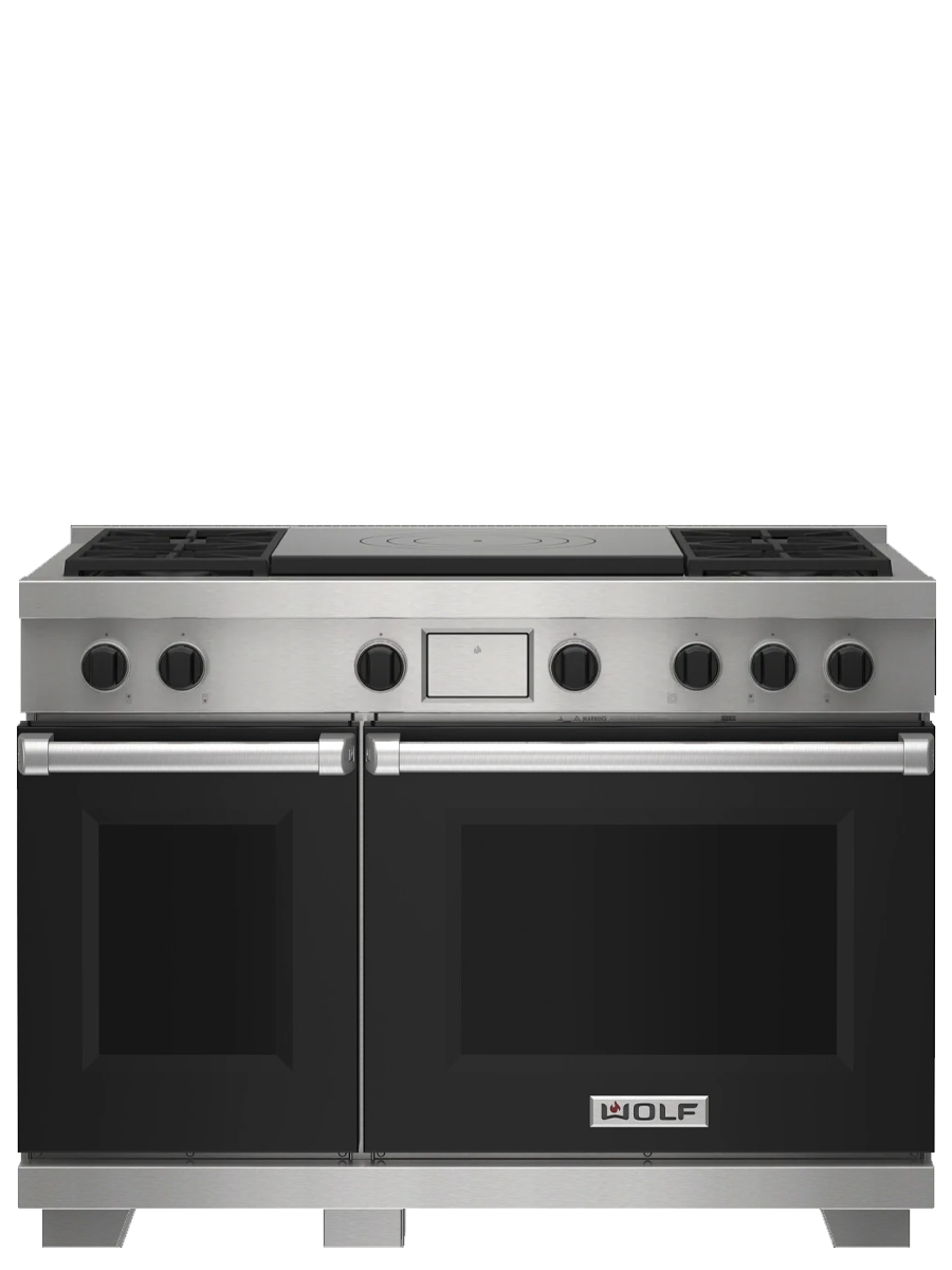 48" Dual Fuel Range - 4 Burners and French Top