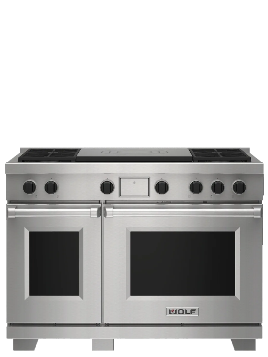 48" Dual Fuel Range - 4 Burners and French Top