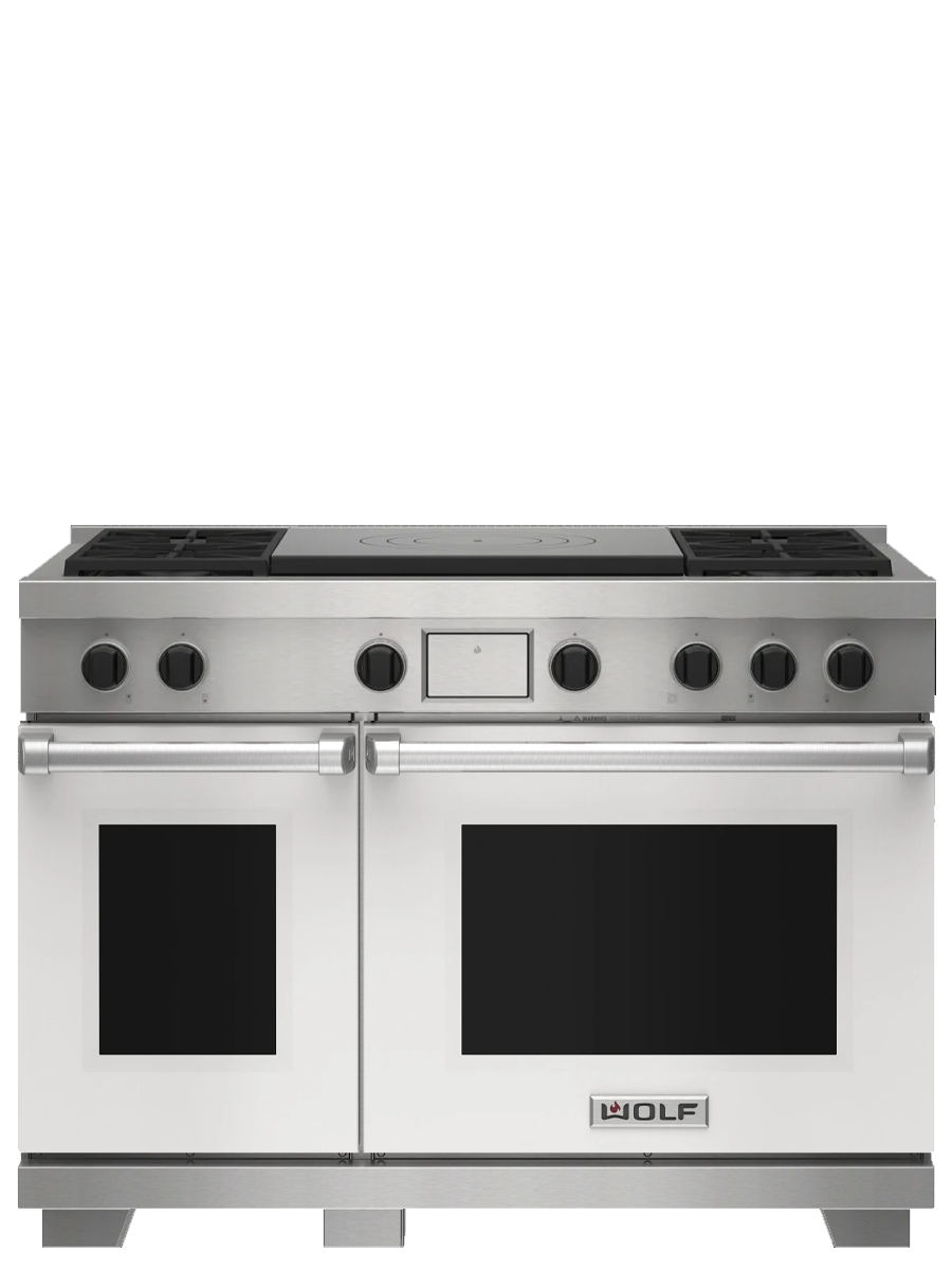 48" Dual Fuel Range - 4 Burners and French Top
