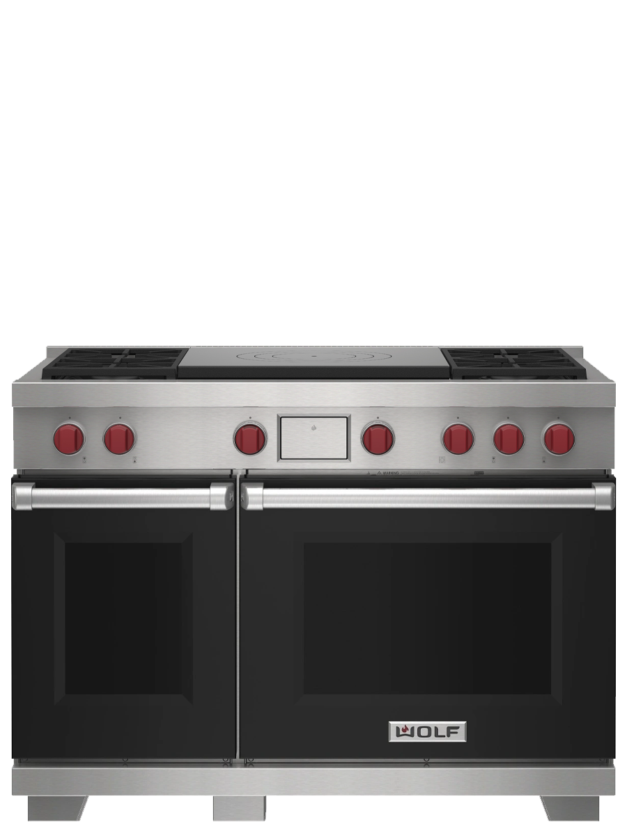 48" Dual Fuel Range - 4 Burners and French Top