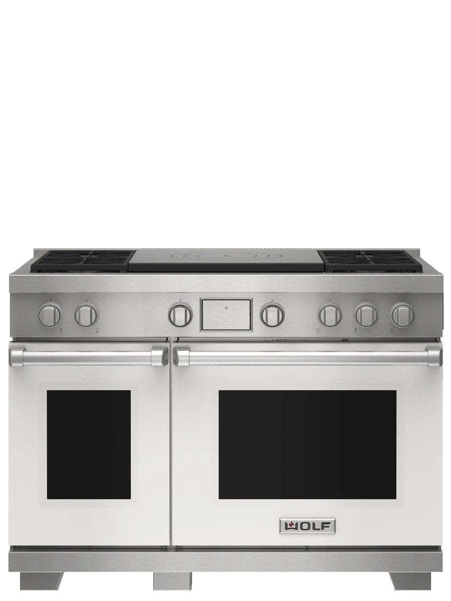 48" Dual Fuel Range - 4 Burners and French Top