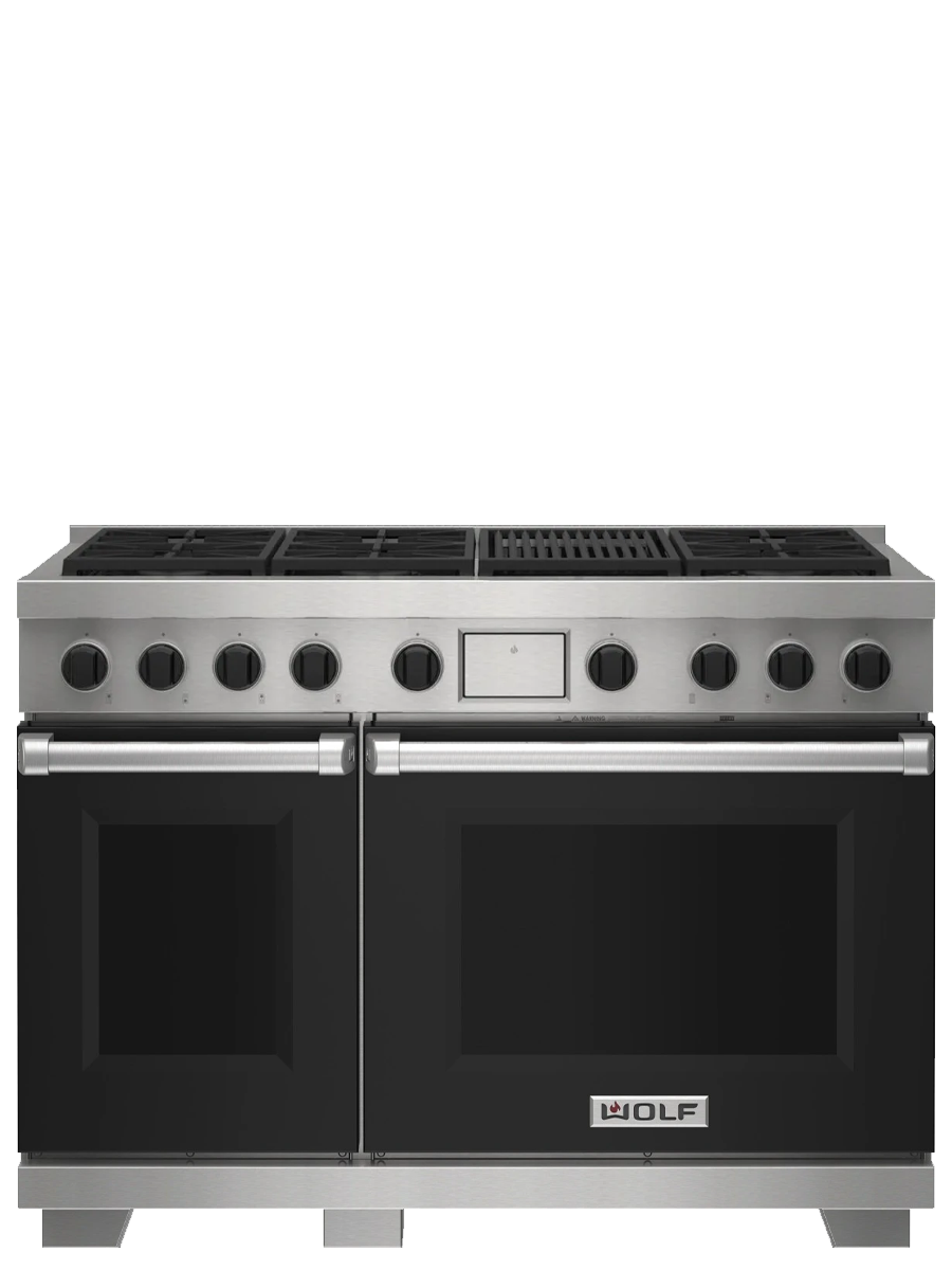 48" Dual Fuel Range - 6 Burners and Infrared Charbroiler