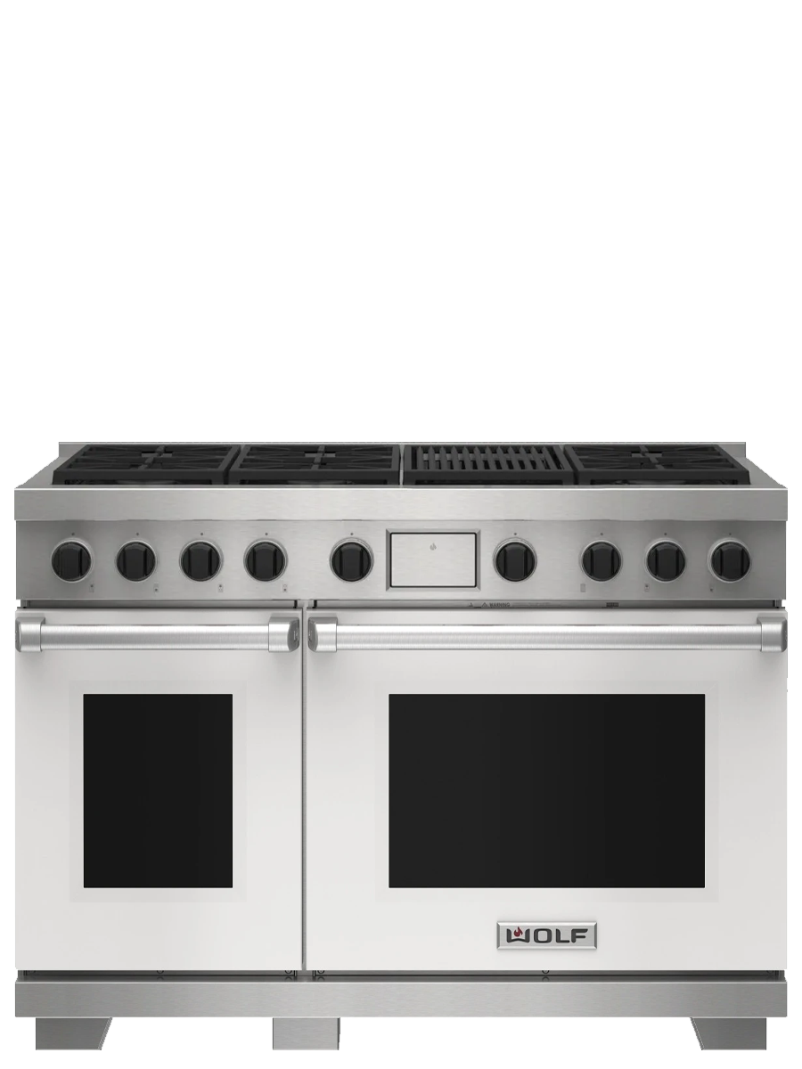 48" Dual Fuel Range - 6 Burners and Infrared Charbroiler