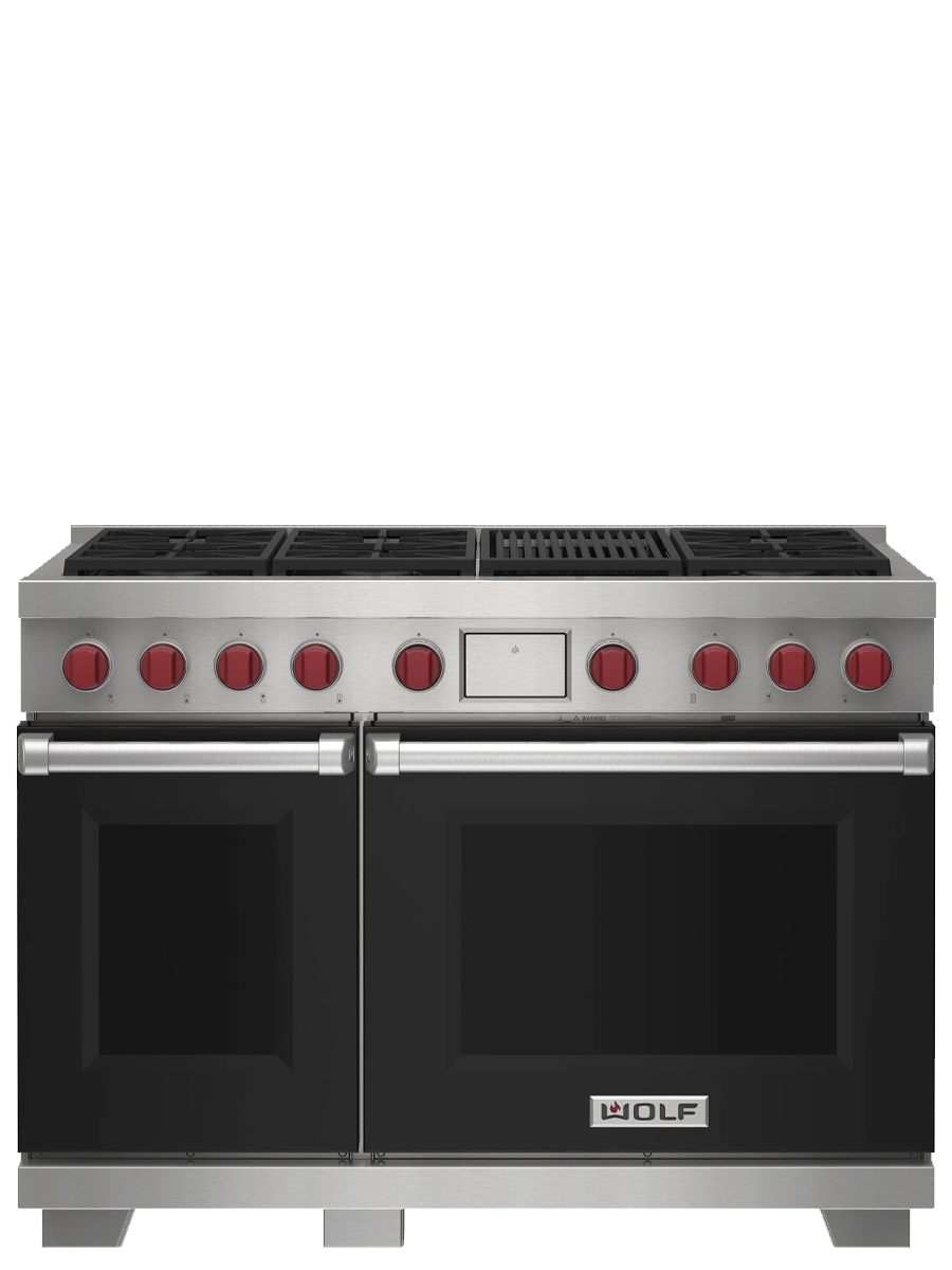 48" Dual Fuel Range - 6 Burners and Infrared Charbroiler