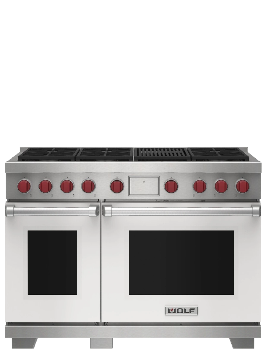48" Dual Fuel Range - 6 Burners and Infrared Charbroiler