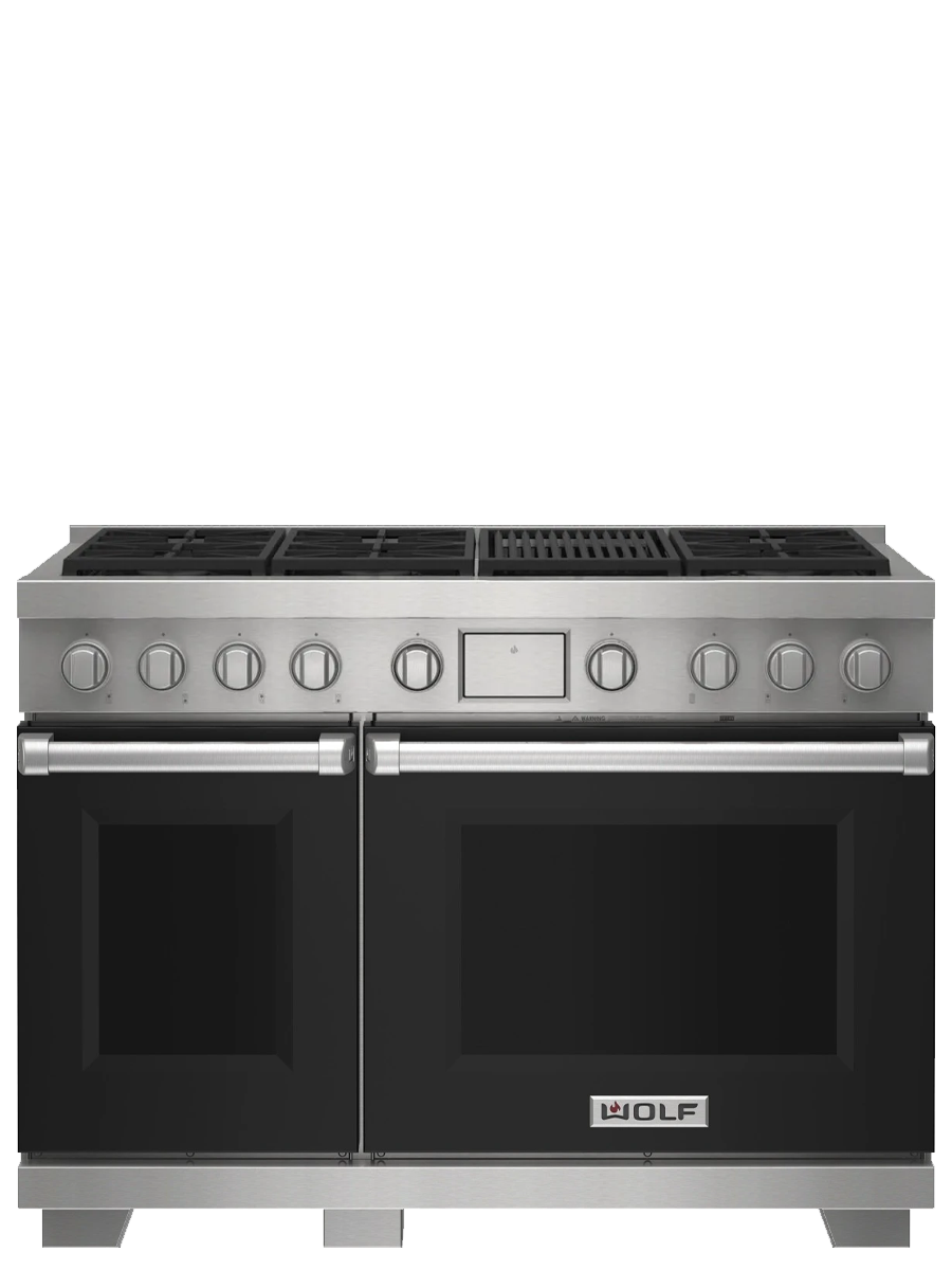48" Dual Fuel Range - 6 Burners and Infrared Charbroiler